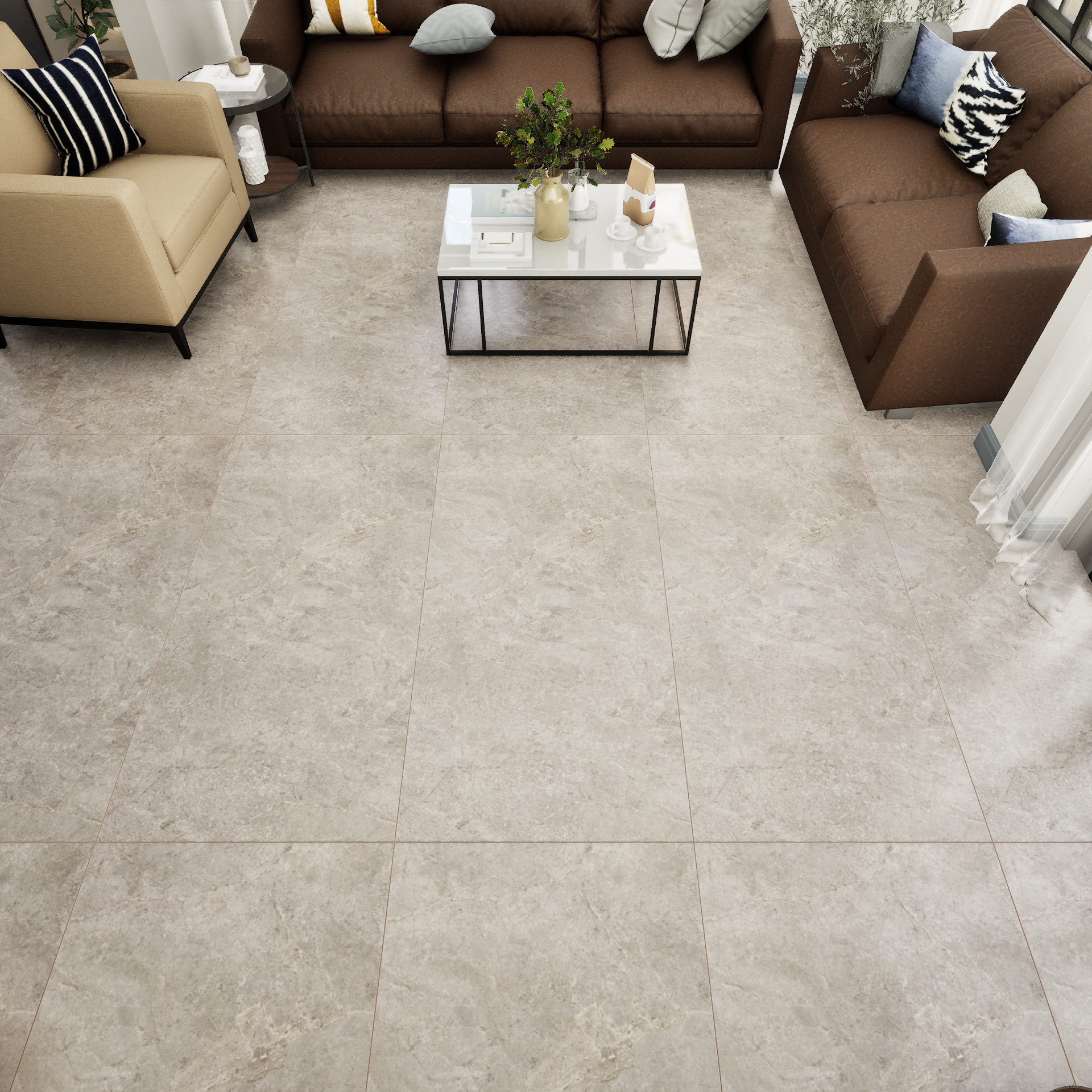 Orra Earth 1200x600 mm Matt Finish GVT Wall Tile - 9 mm | Material Depot