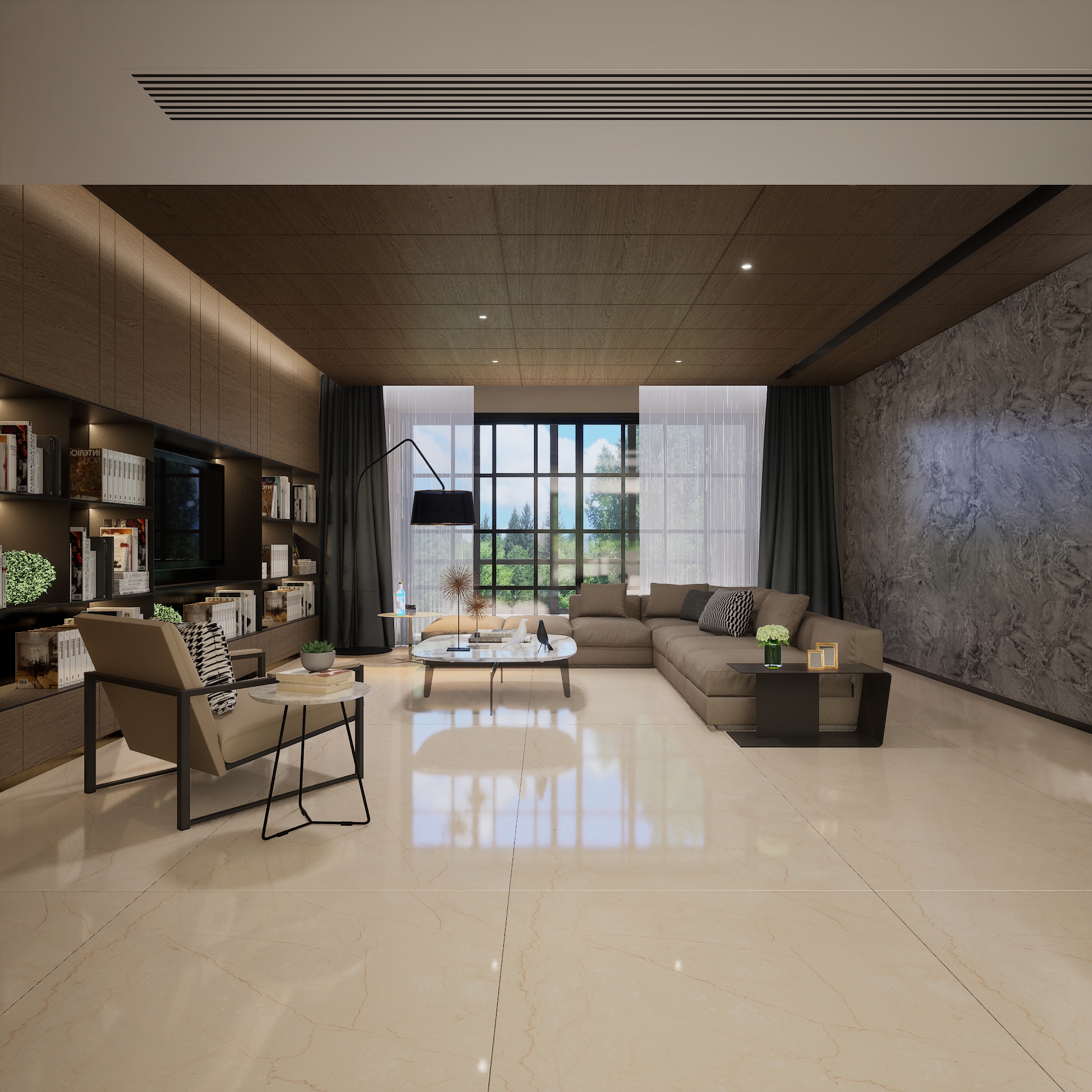 Botticino Prime 1600x800 mm Glossy Finish GVT Tile - 9 mm | Material Depot