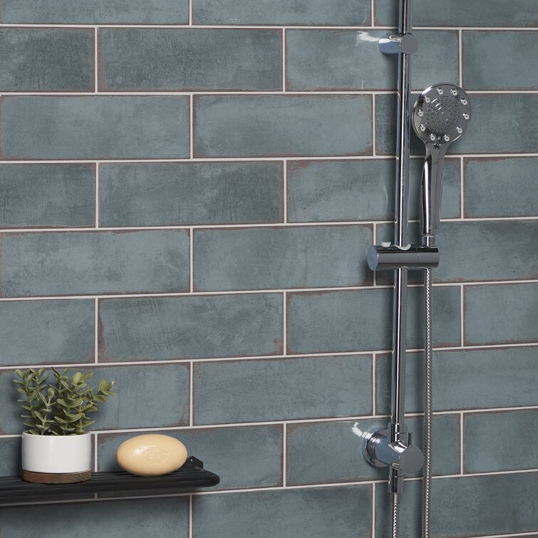 Aquatic Tranquility Blue Palette Tiles and Sleek Shower Details | Material Depot