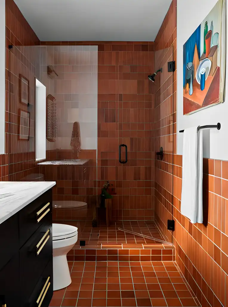 Artistic Terra Cotta Bathroom Design | Material Depot