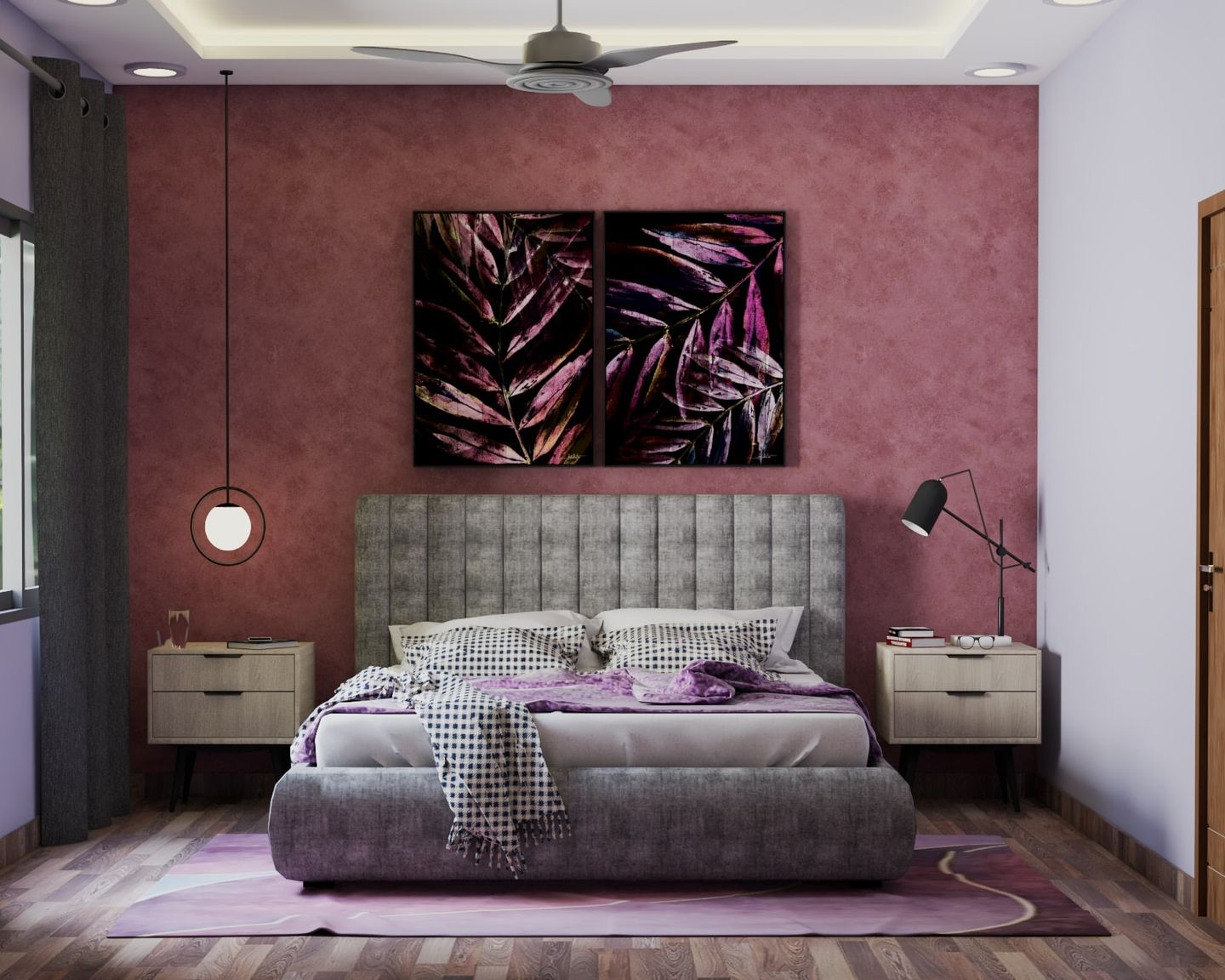 Pink Bliss: Modern Master Bedroom Elegance