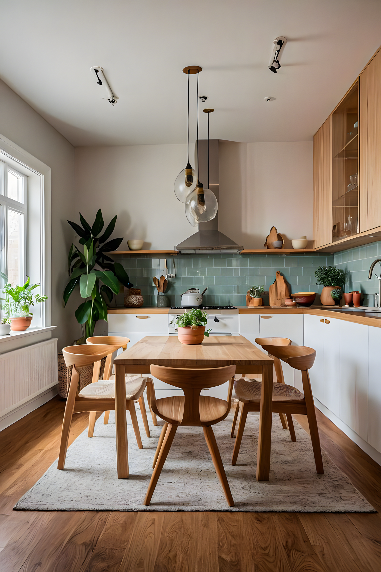 Bright and Airy Kitchen with Green Accents | Material Depot