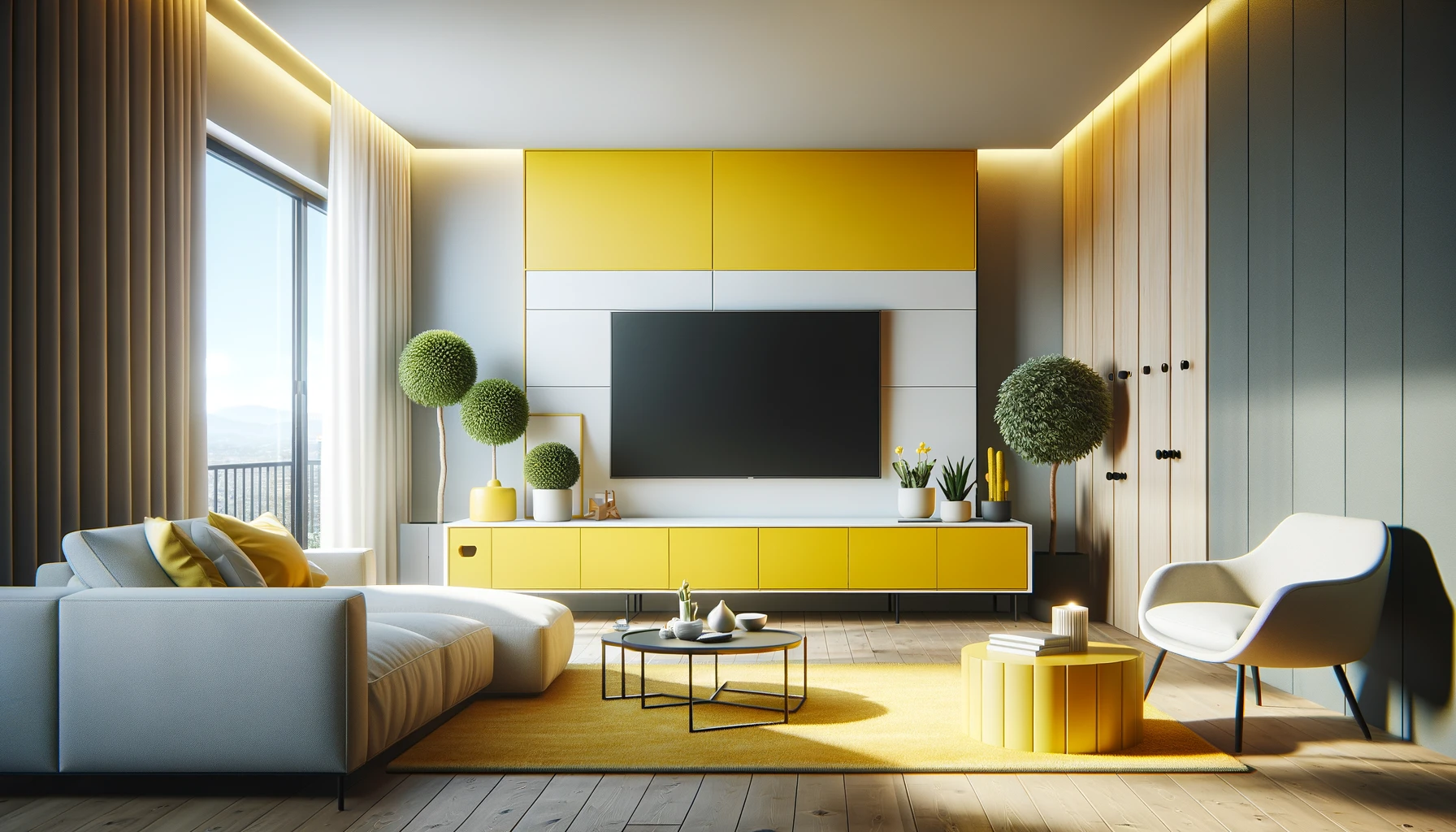 Bright and Bold Modern Living with Sunshine Yellow Accents | Material Depot