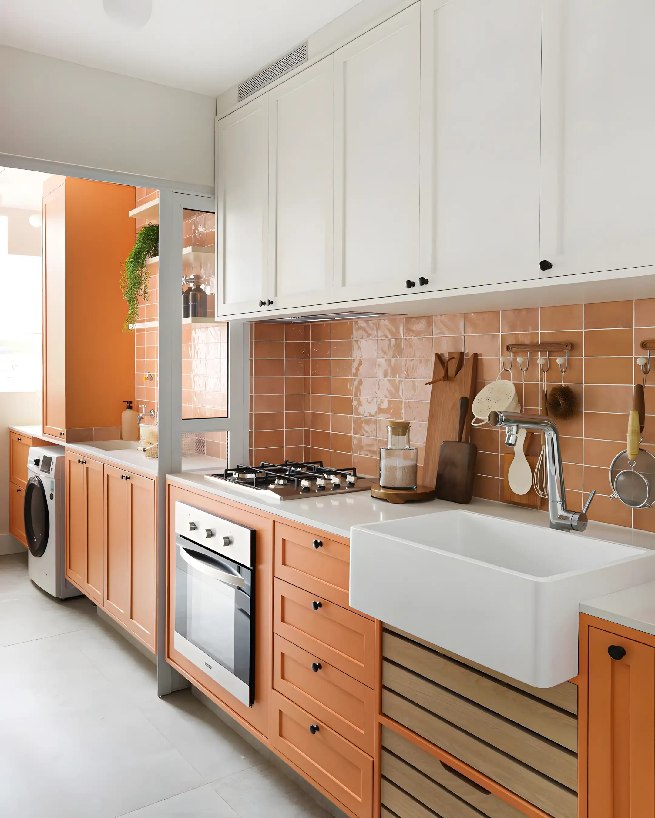 Bright and Cheerful Kitchen with Earthy Tones | Material Depot