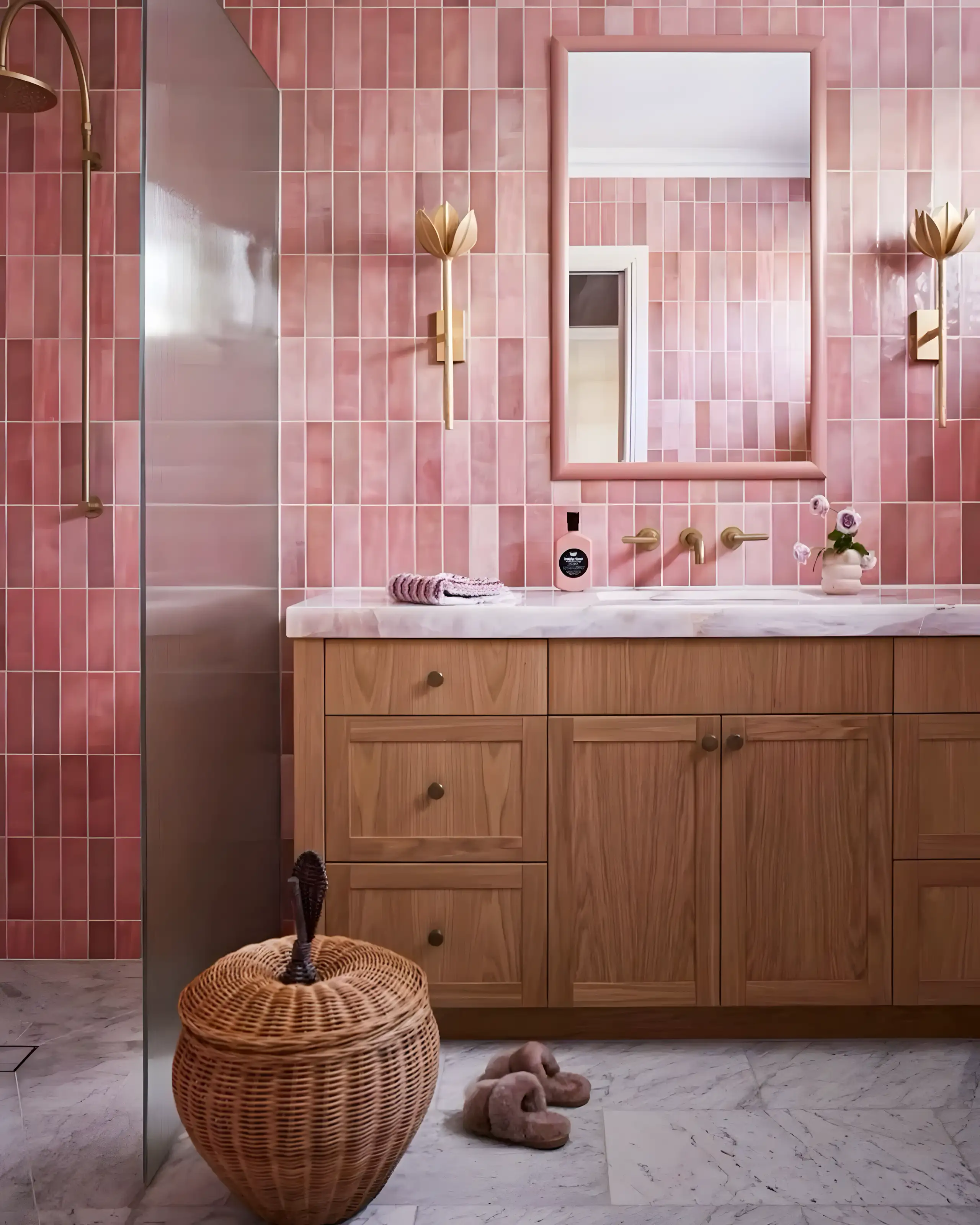 Charming Blush: Feminine Bathroom Retreat | Material Depot