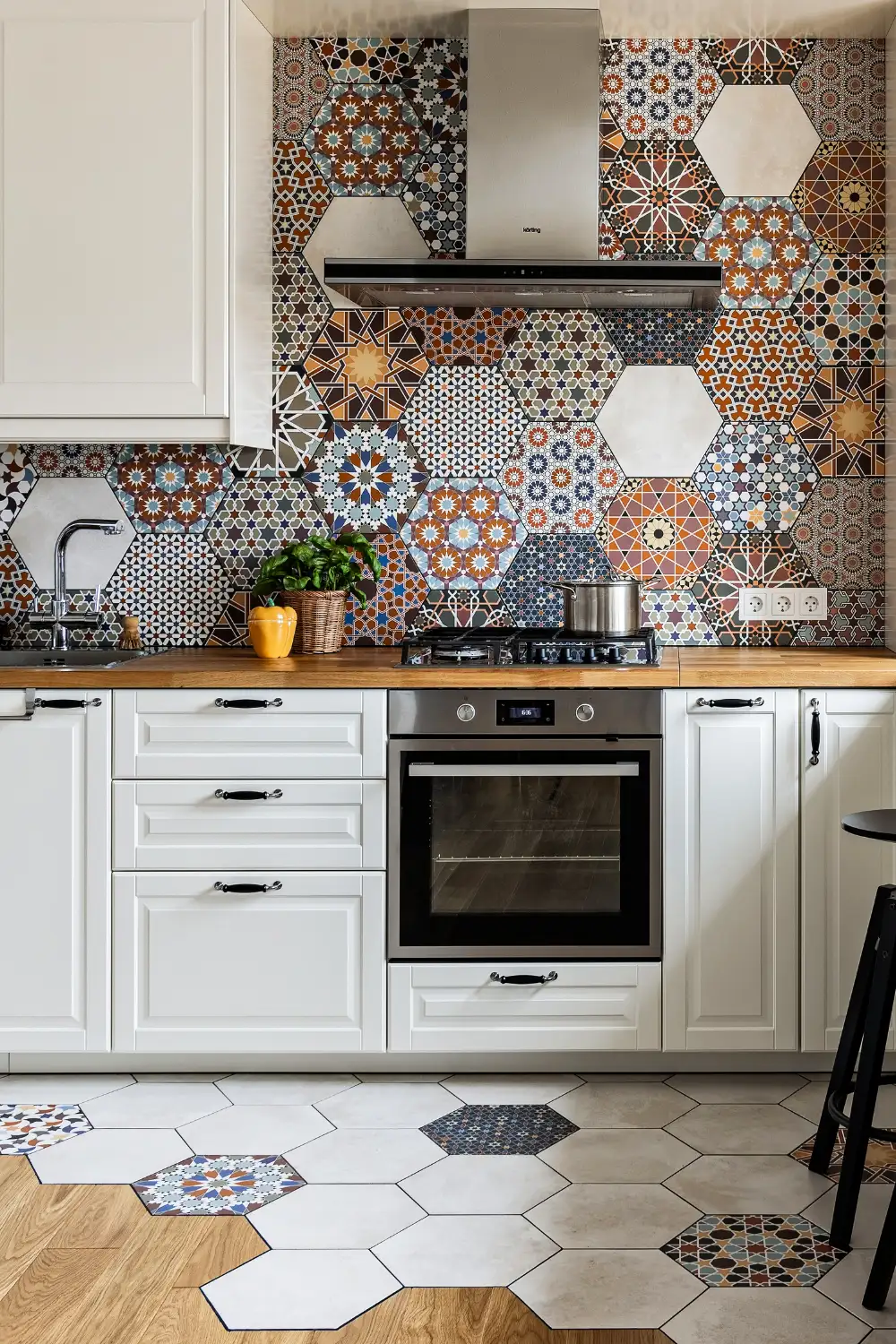 Charming Kitchen with Colorful Mosaic Tiles | Material Depot