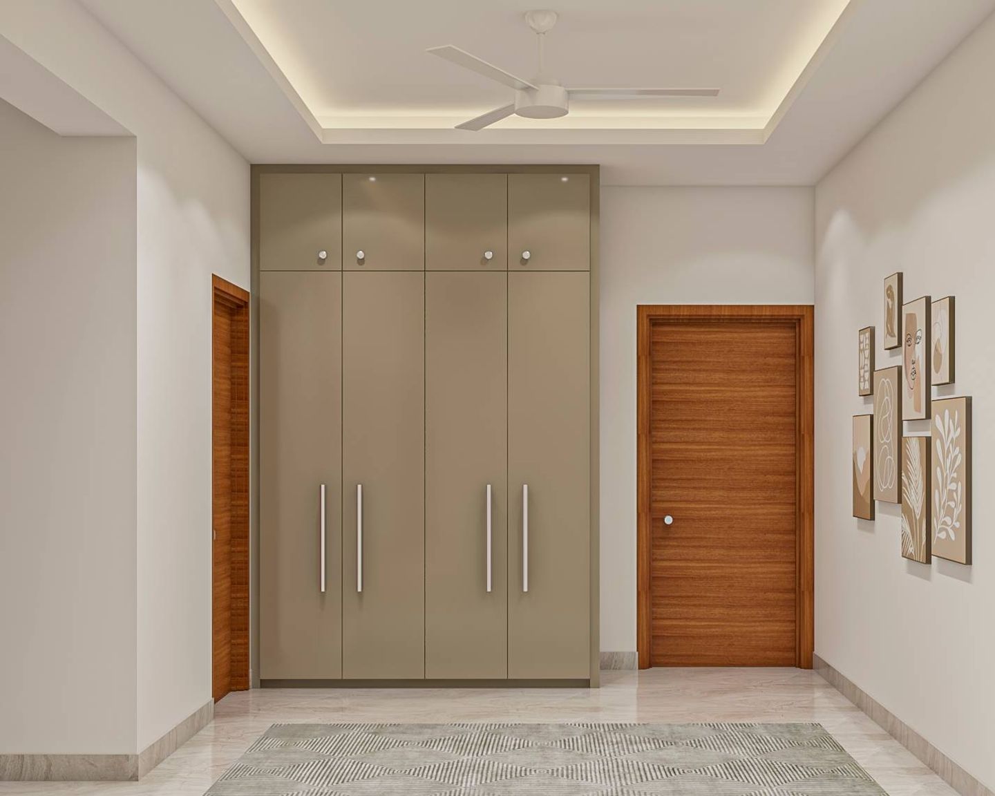 Brown Compact Wardrobe Design