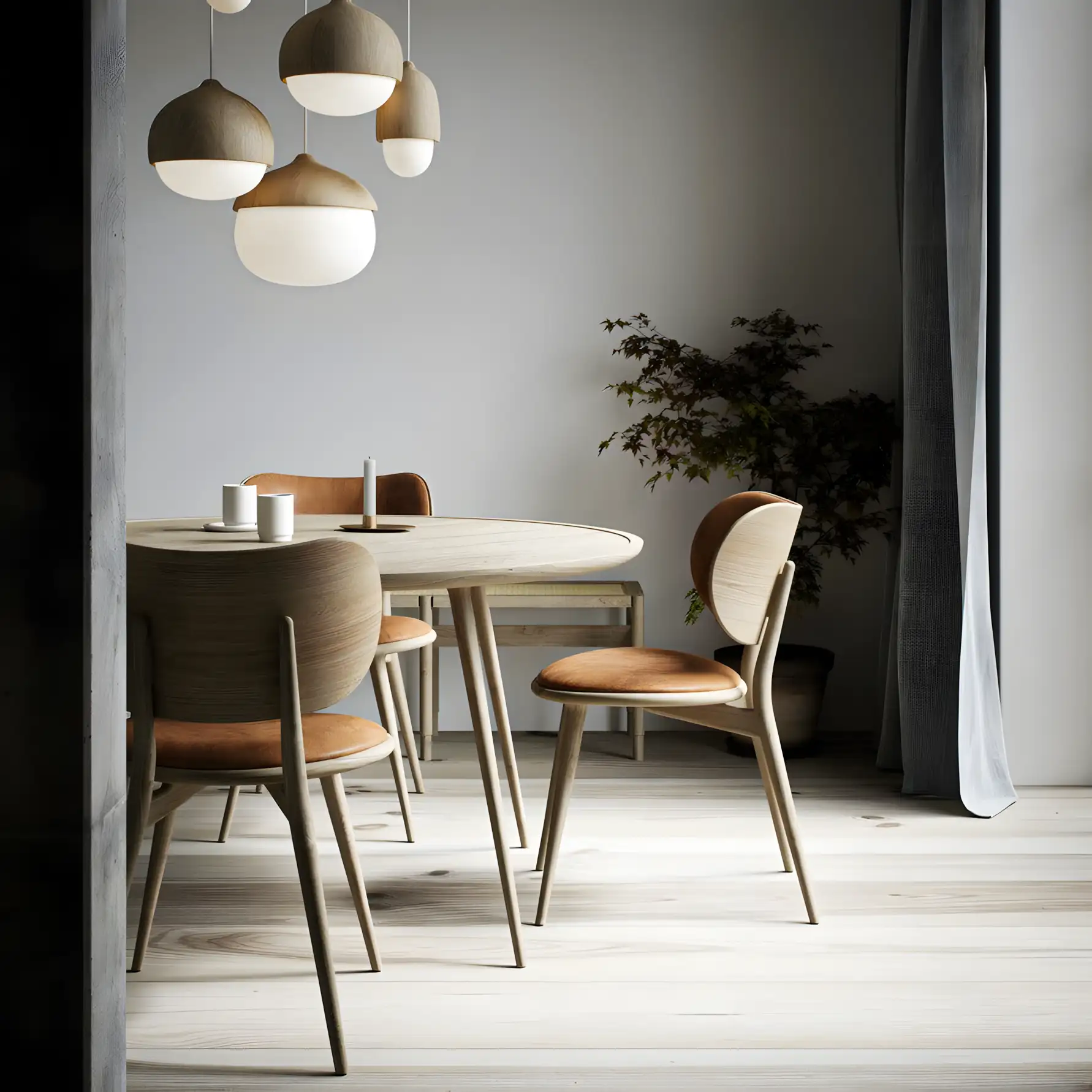 Chic Dining Area With Hardwood Flooring | Material Depot