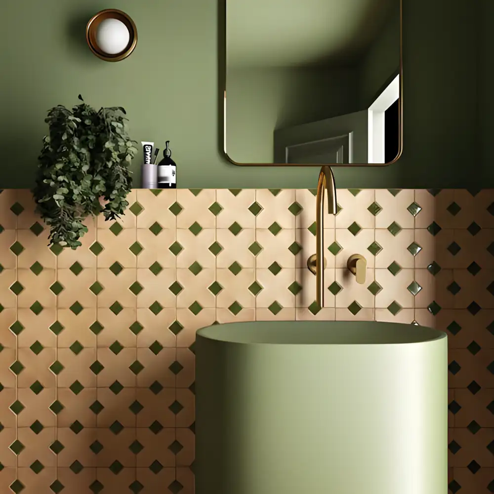 Chic Geometric Bathroom Design | Material Depot