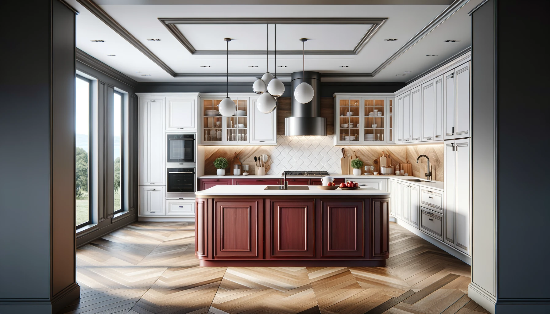 Classic Elegance Meets Modern Luxury in Dual-Toned Kitchen Design | Material Depot