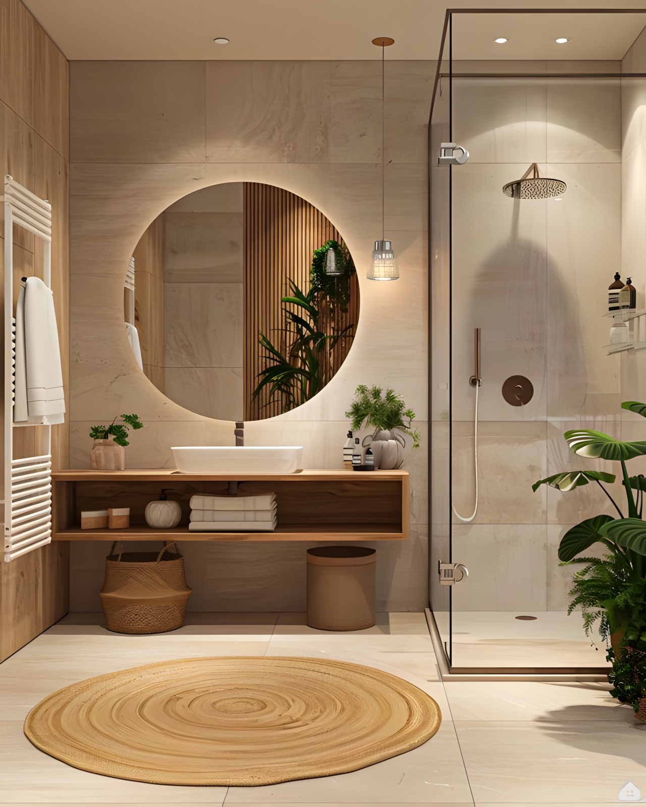 Earthy Elegance: A Modern Bathroom with Natural Elements | Material Depot