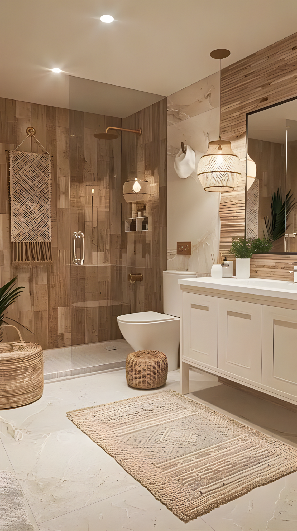 Earthy Elegance: A Modern Bathroom with Natural Elements | Material Depot