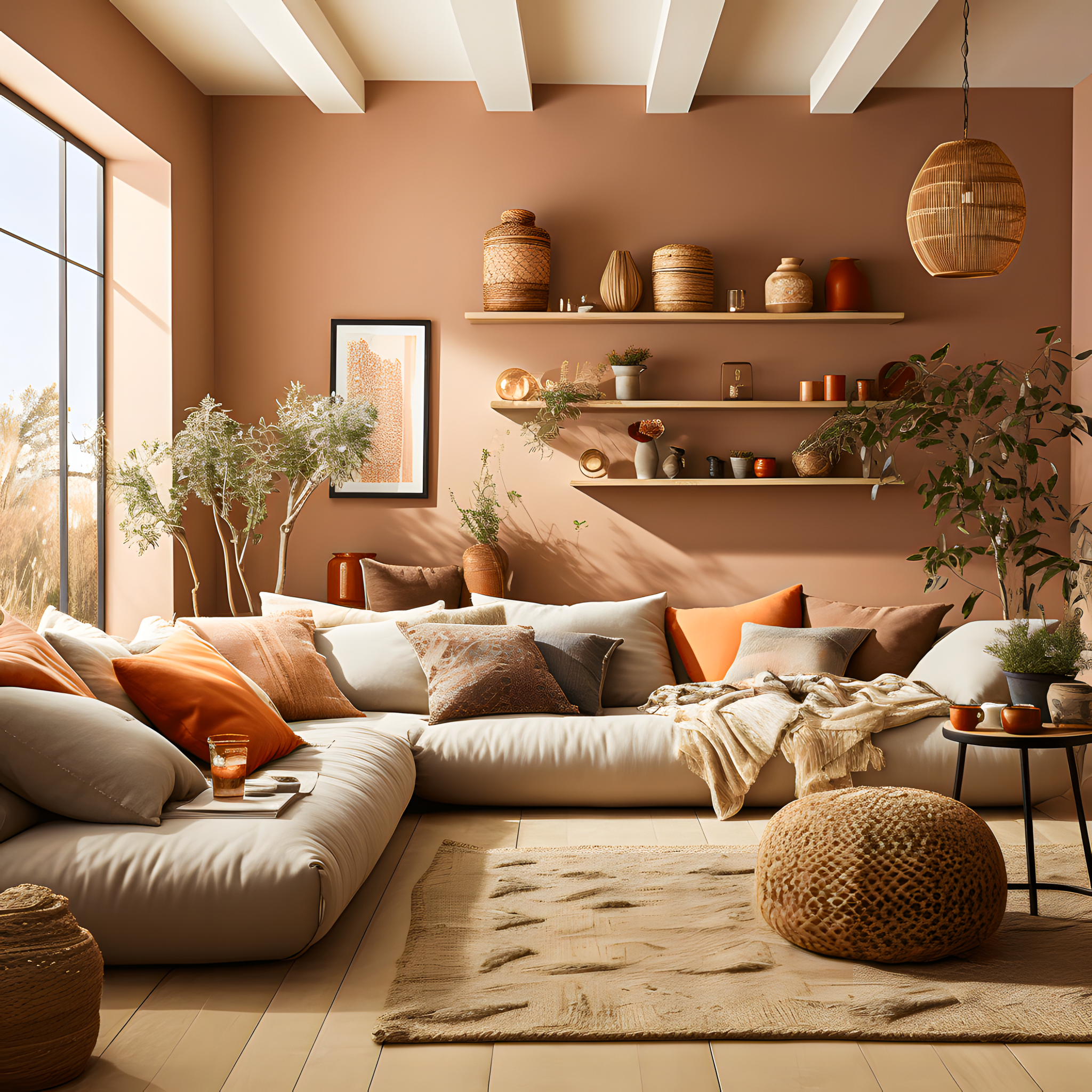 Earthy Elegance: A Serene Living Space | Material Depot