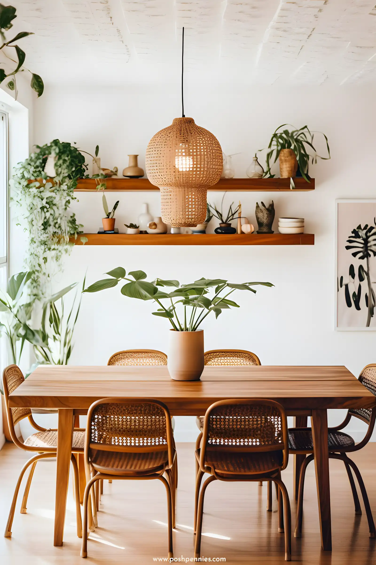 Earthy Elegance in a Boho Dining Space | Material Depot