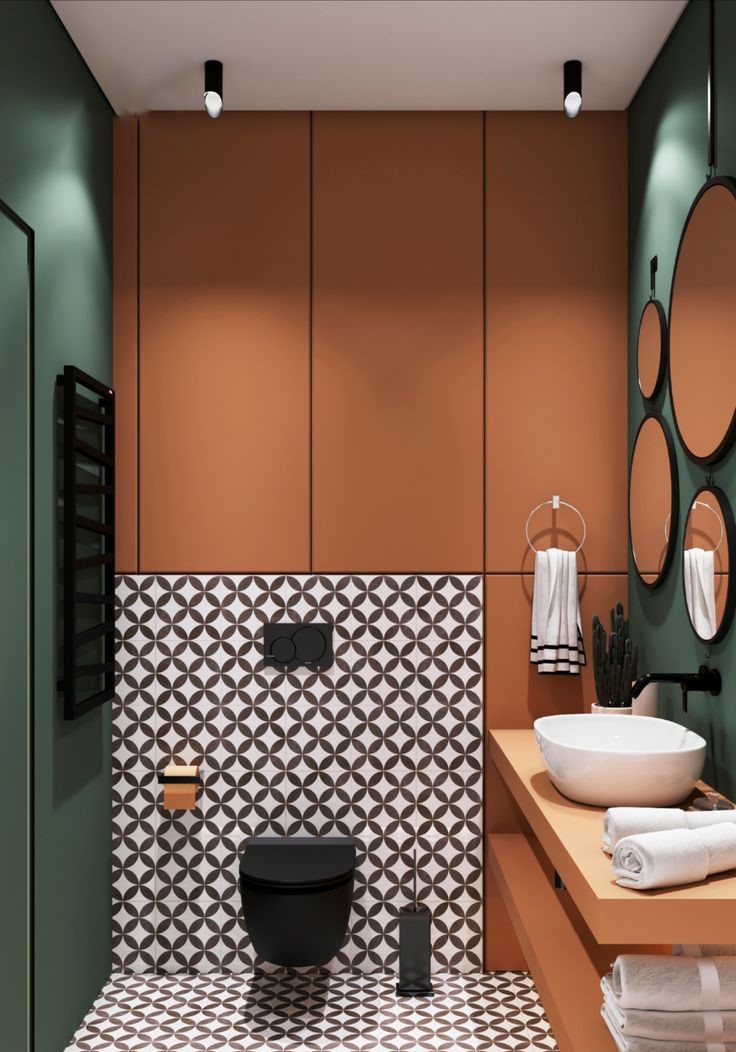 Eclectic Bathroom with Terracotta Accents | Material Depot