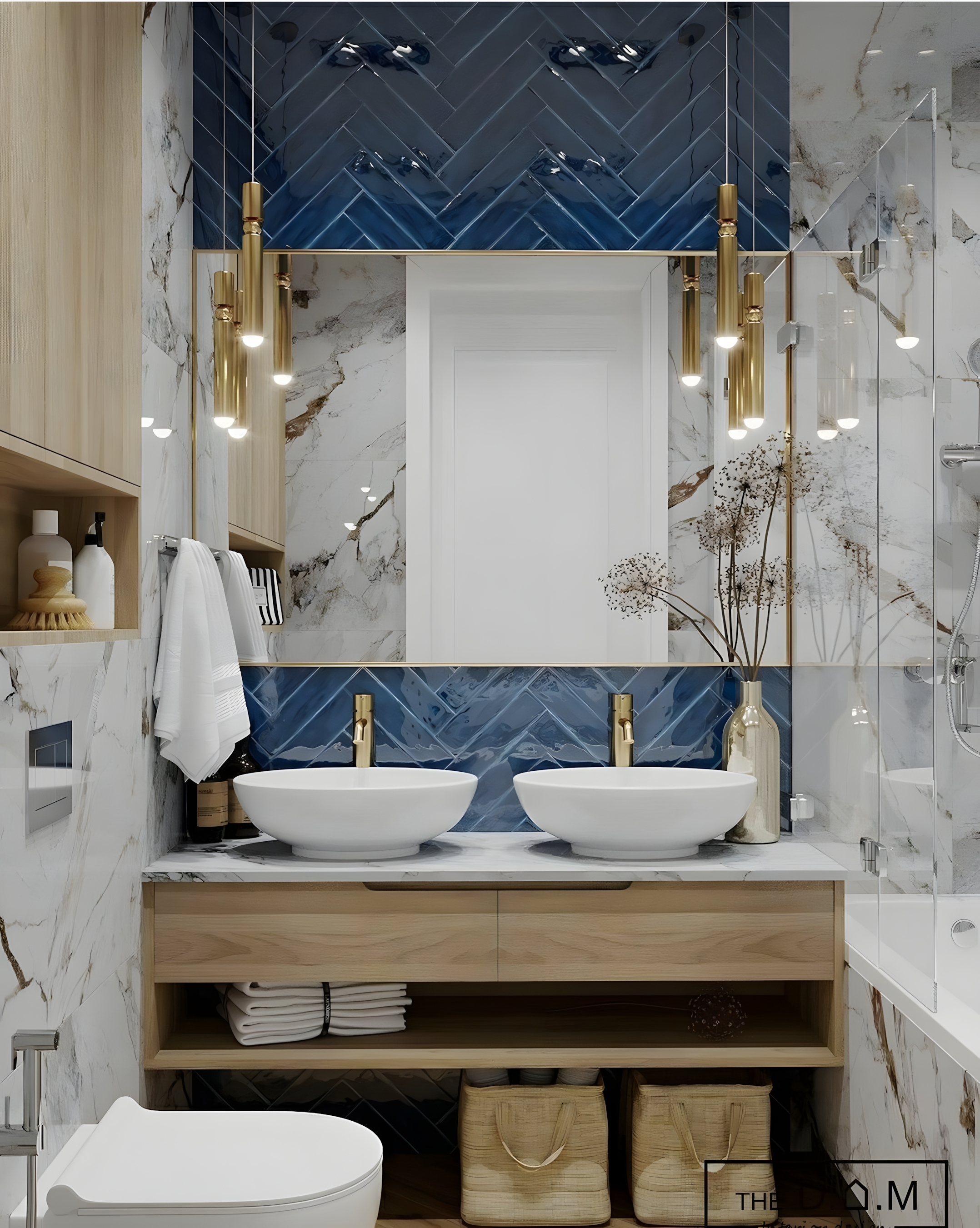 Elegance Symmetry: A Modern Bathroom's Grace | Material Depot