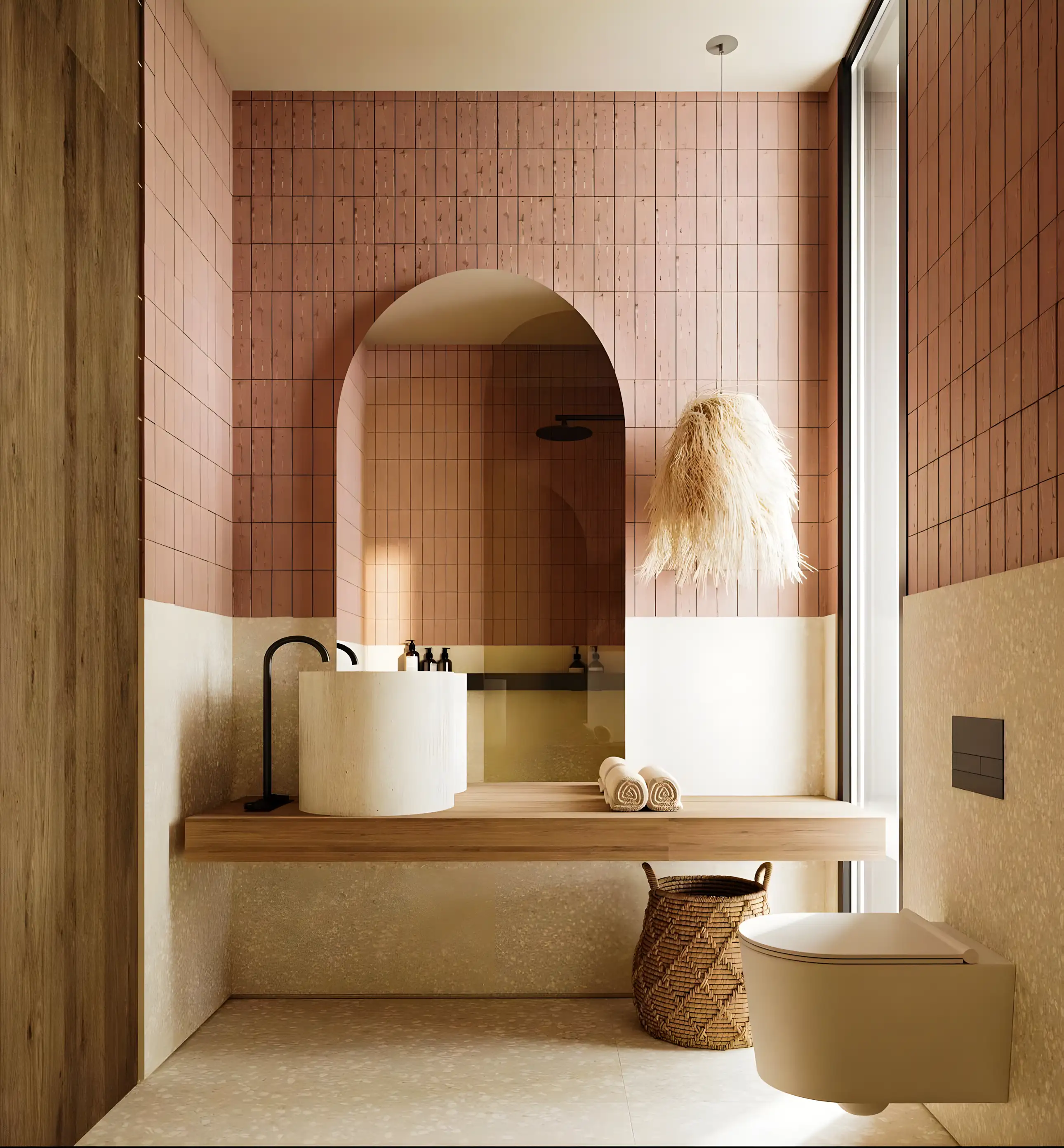 Elegant Bathroom With Terrazzo Floor | Material Depot