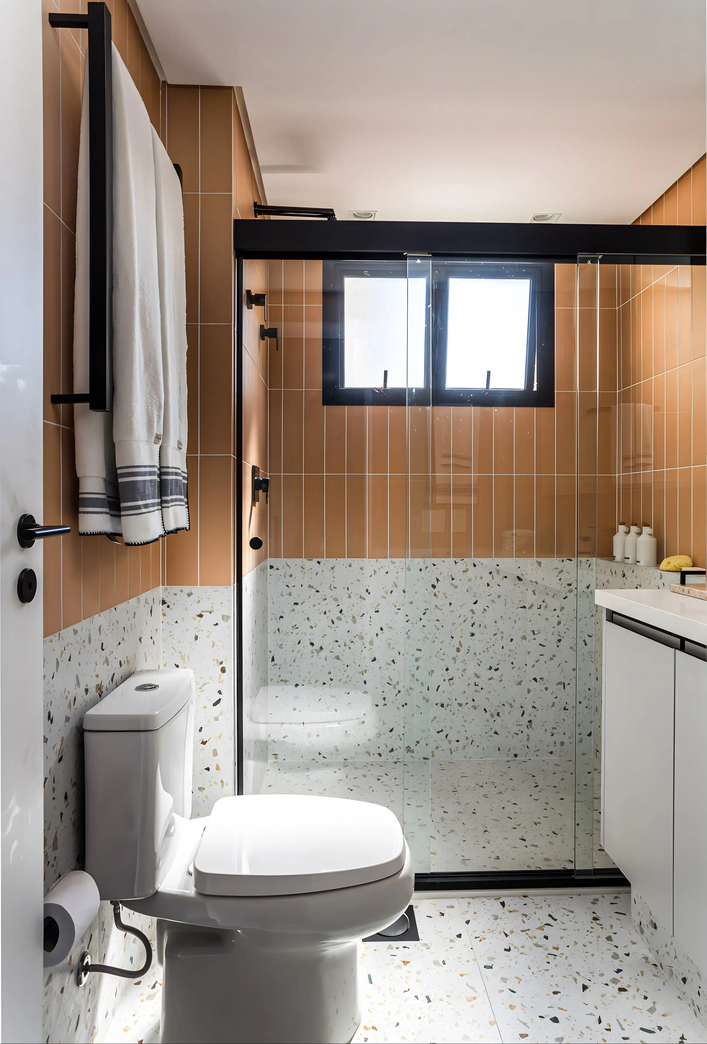 Elegant Bathroom With Terrazzo Flooring | Material Depot