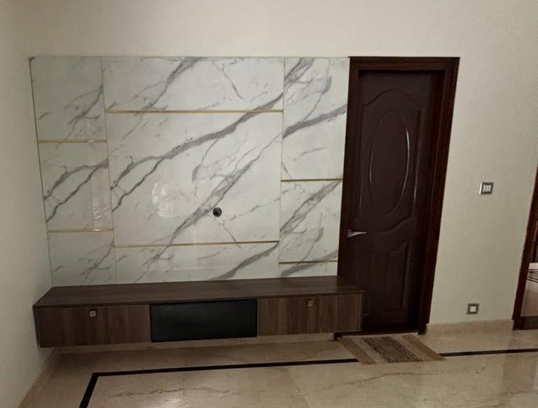 Elegant Wall Unit with Marble Accent in Bengaluru | Material Depot