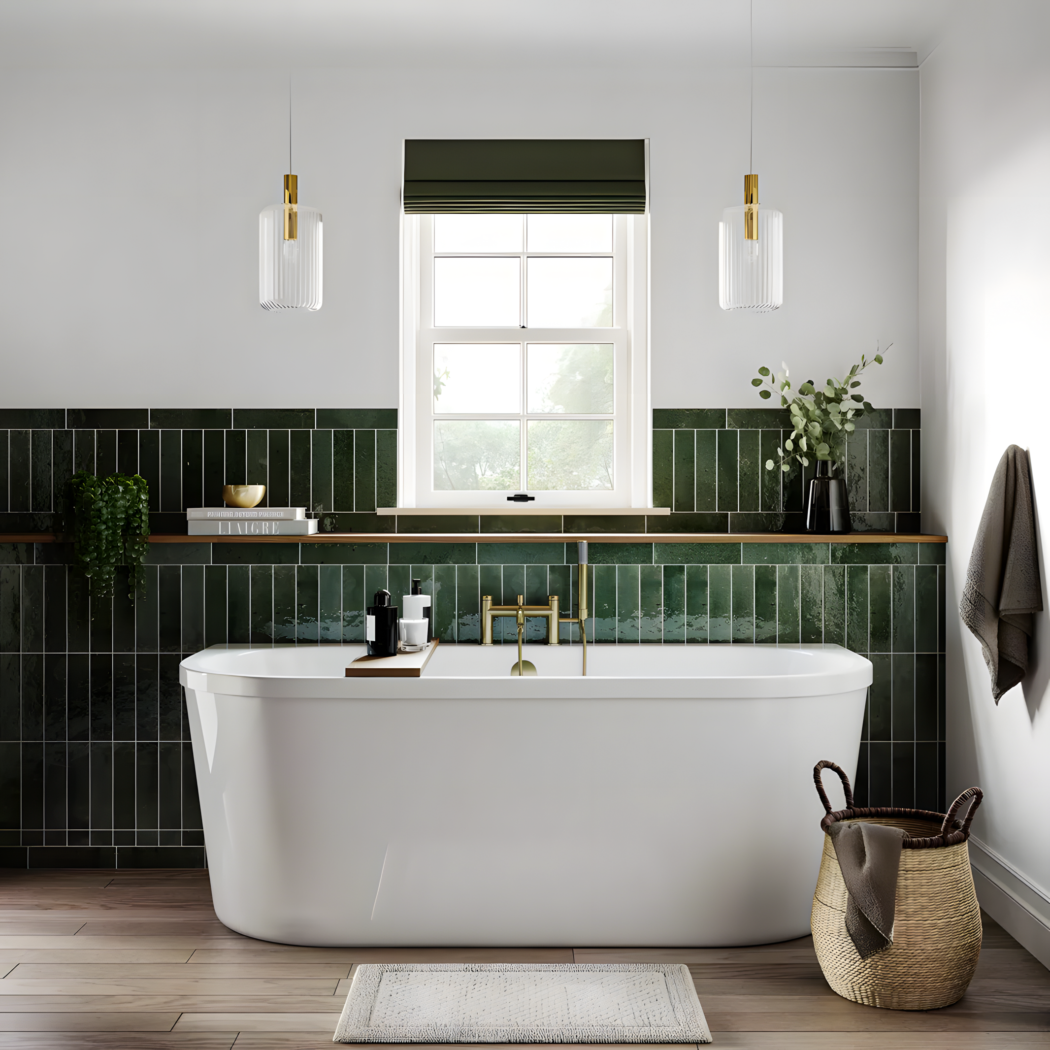 Emerald Escape: A Serene Bathroom Retreat | Material Depot