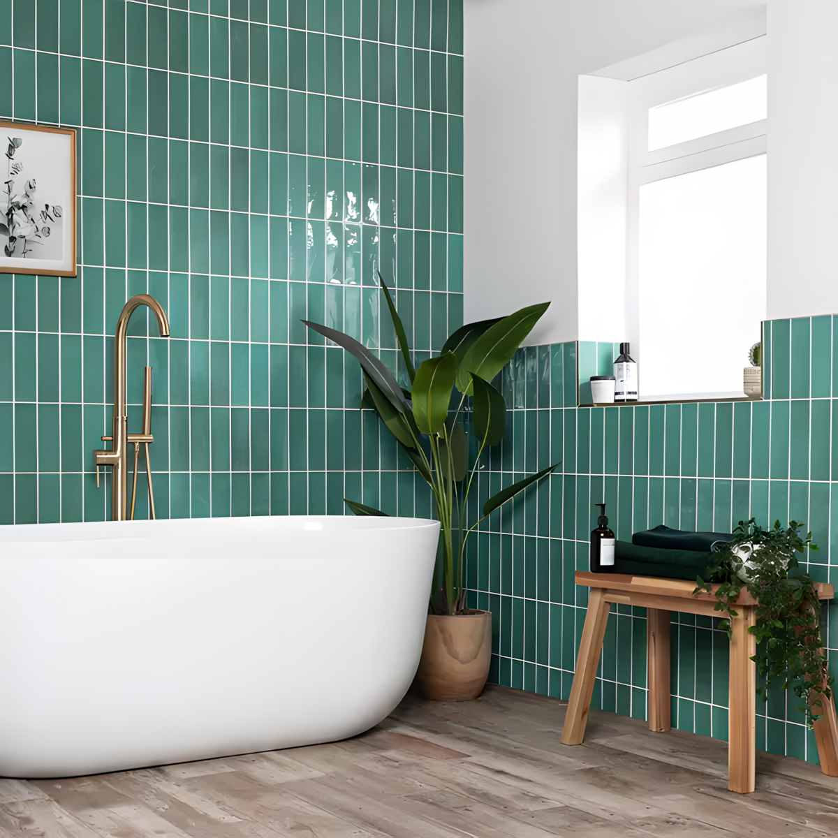 Emerald Haven: A Tranquil Bathroom Oasis | Material Depot