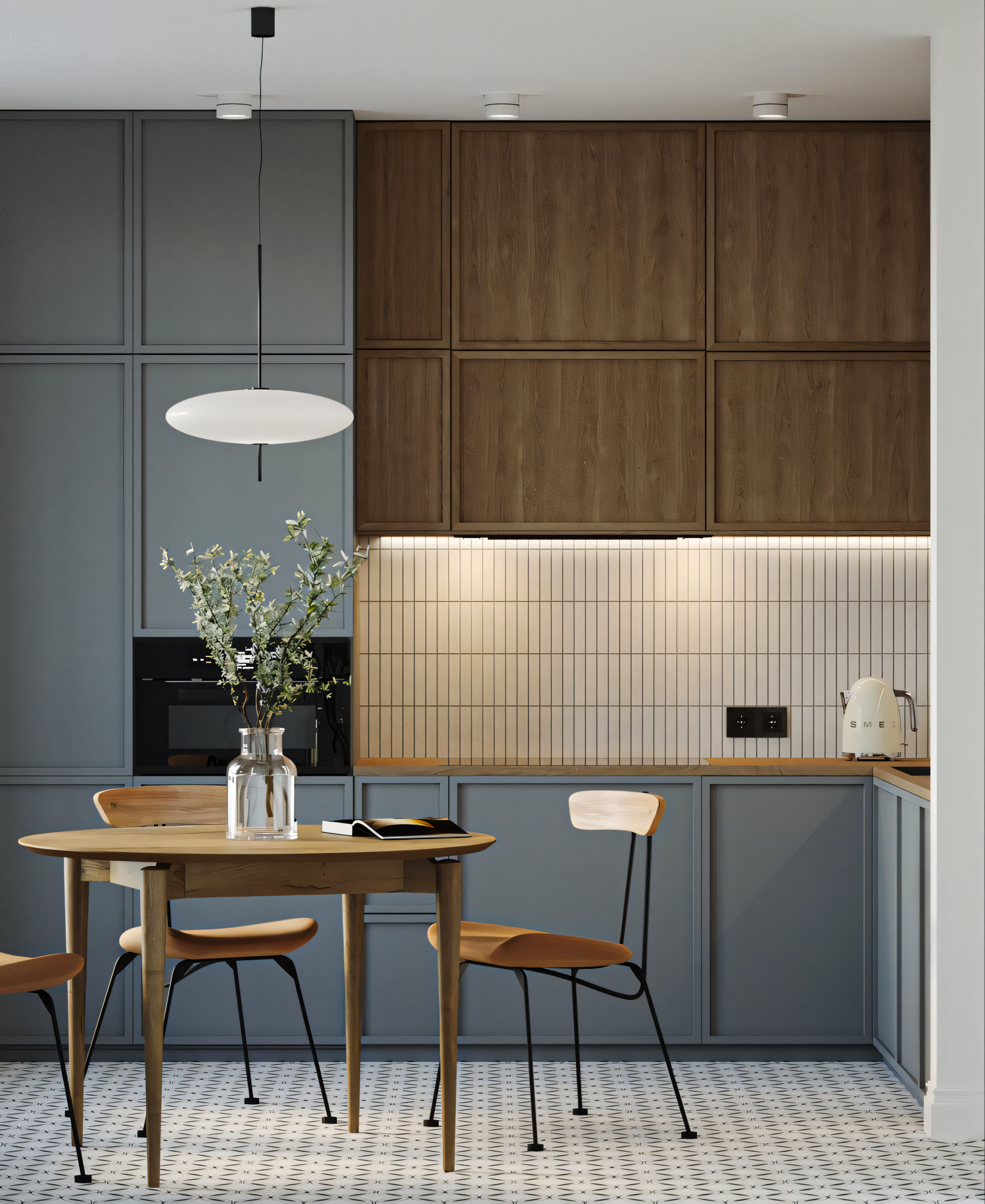 Functional Aesthetics: A Fusion of Warm Wood and Cool Grey in Kitchen Design | Material Depot