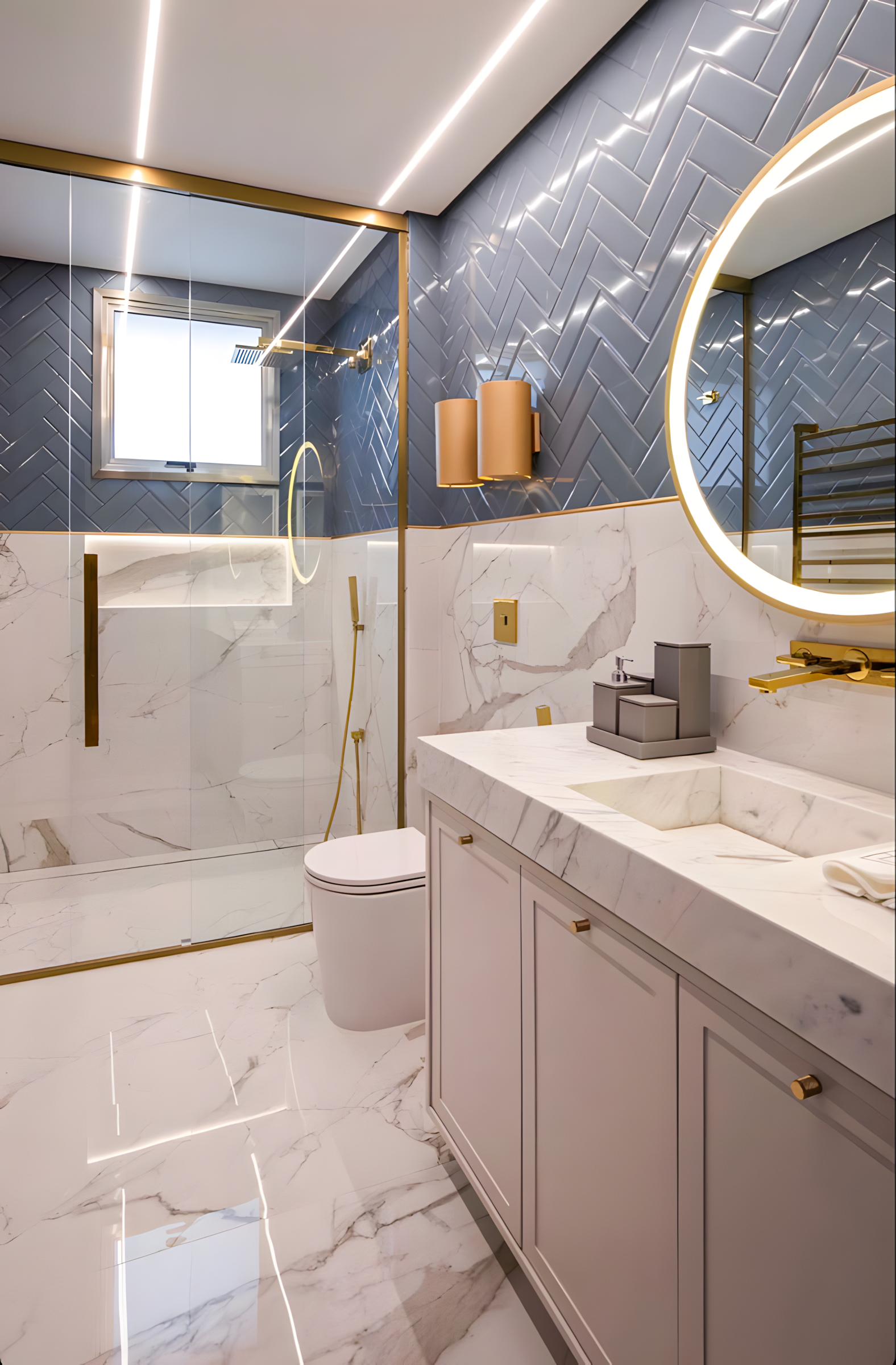 Geometric Grace: Chic Angles in Bathroom Design | Material Depot