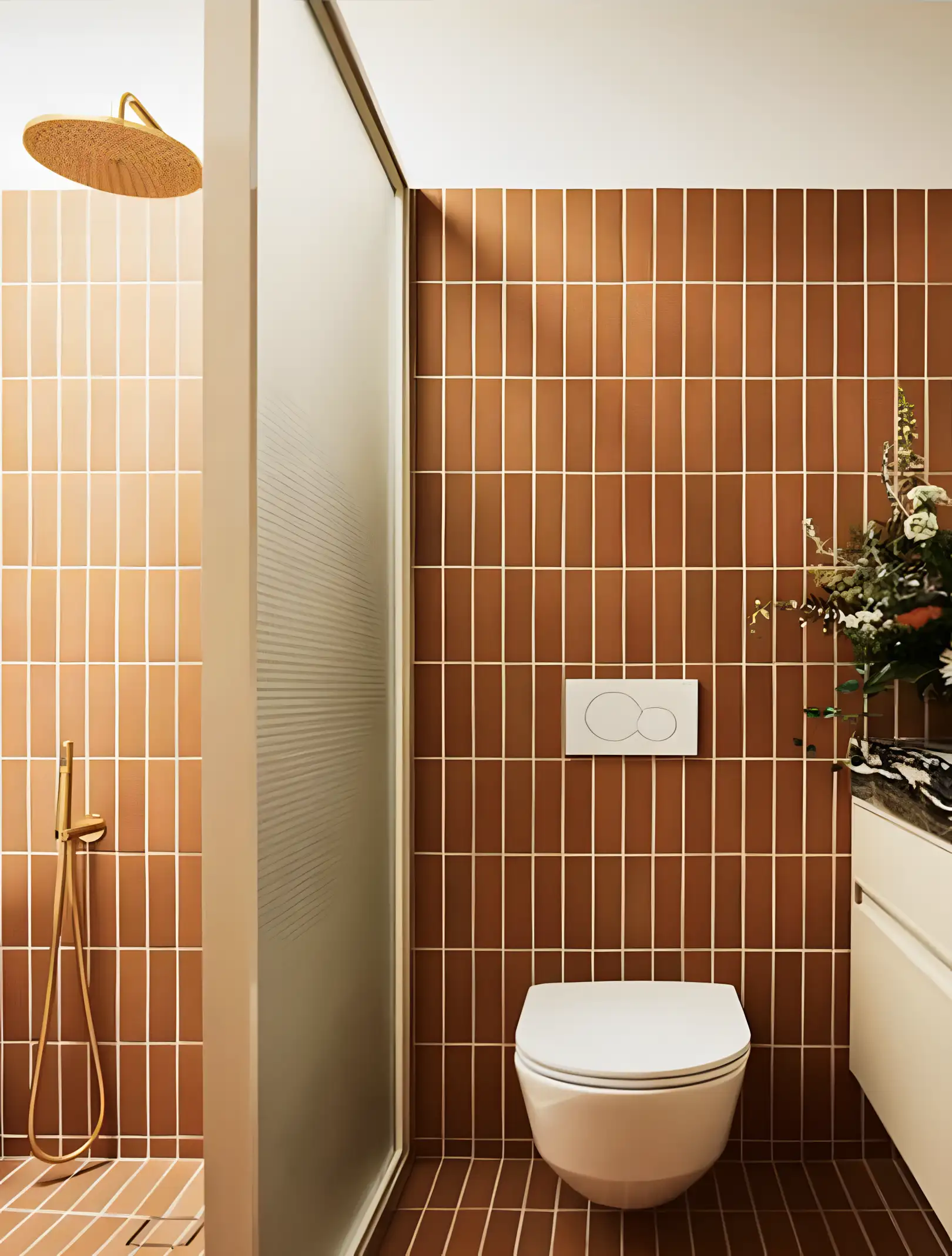 High End Bathroom Style With Modular Subway Tiles | Material Depot