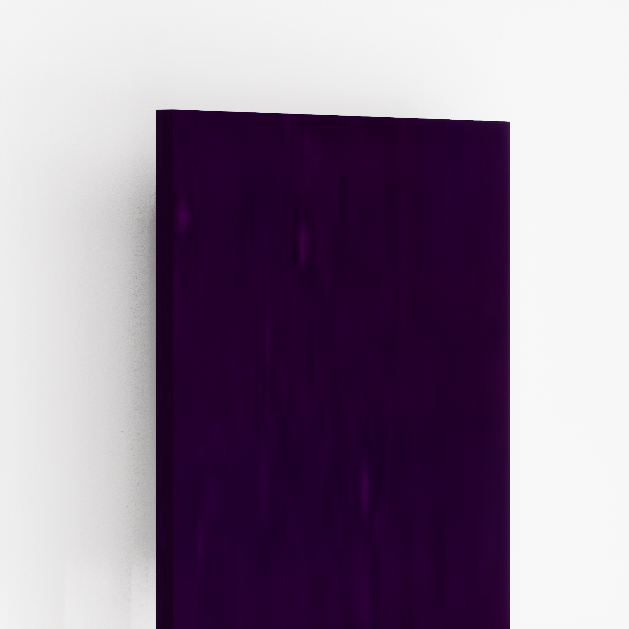 Closeup image of ARC 8622 Purple Pearl 8 ft x 4 ft High Gloss Finish Acrylic Laminate - 1.5 mm in an isometric setup | Material Depot