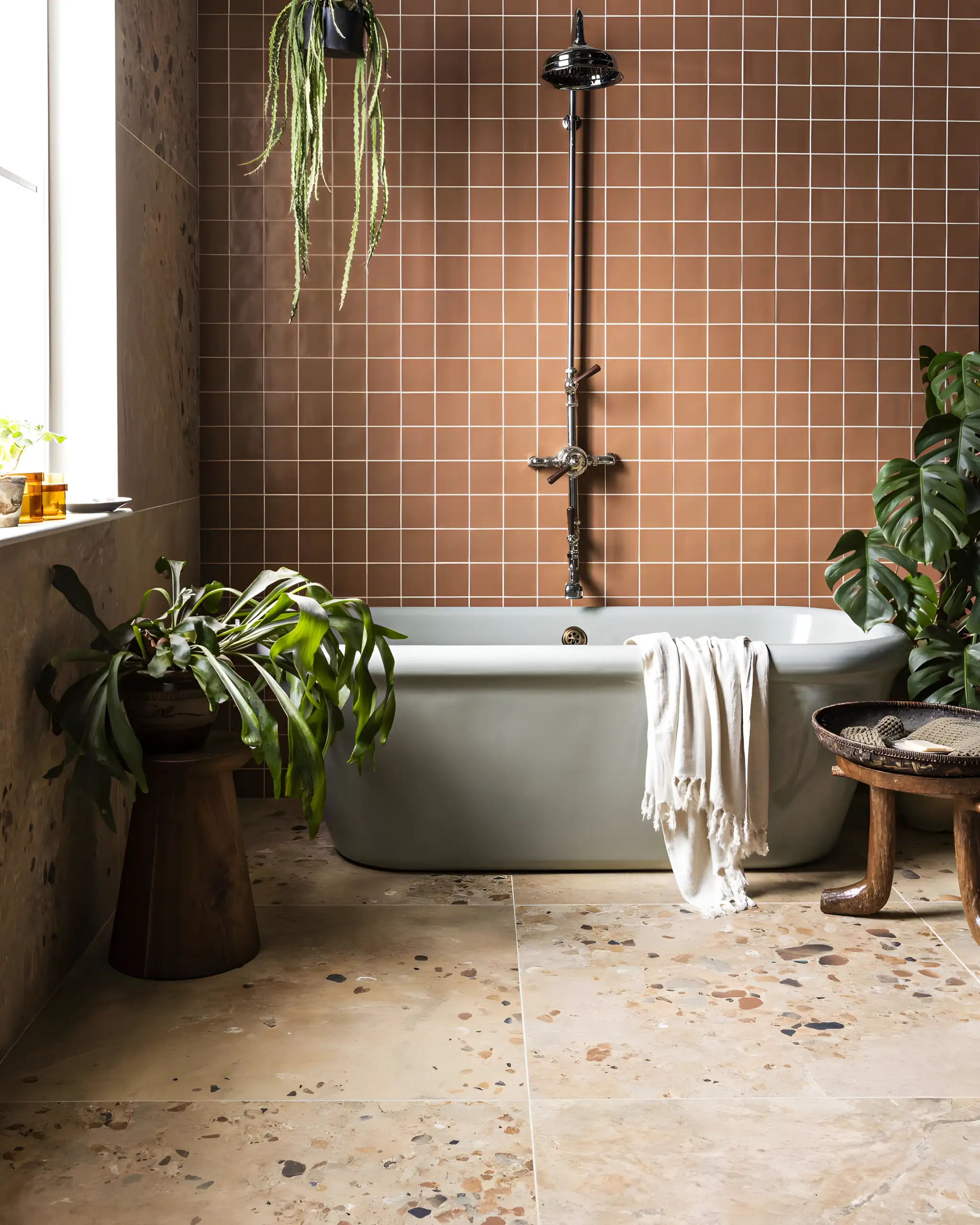 Luxurious Bathroom Retreat with Earthy Tones | Material Depot