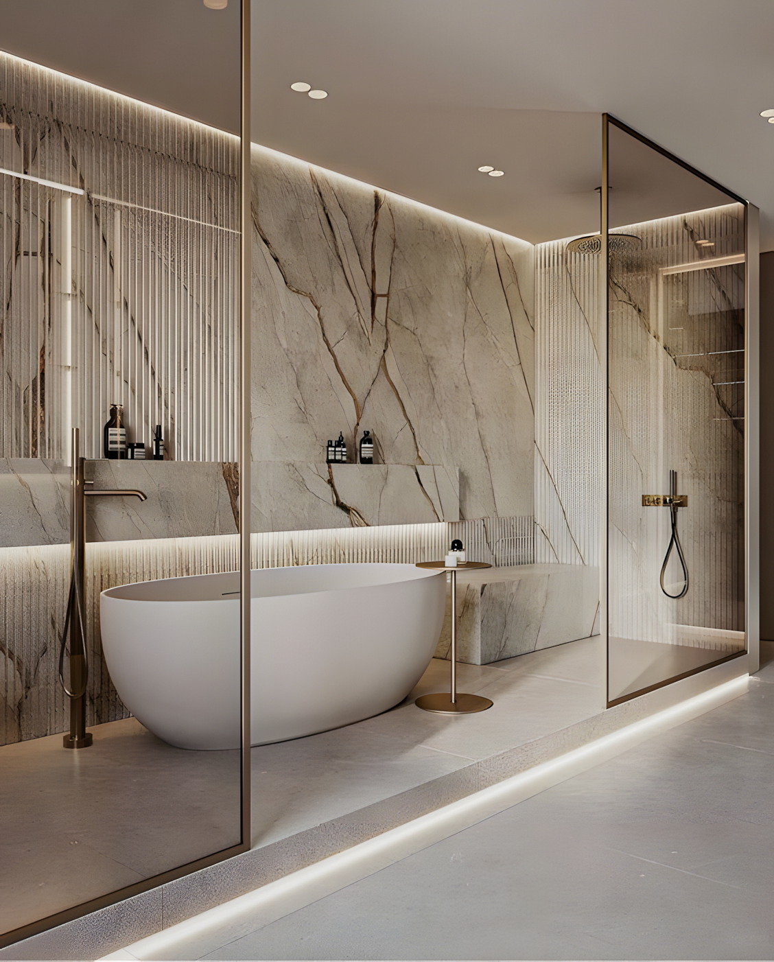 Luxurious Bathroom with Marble Accents | Material Depot