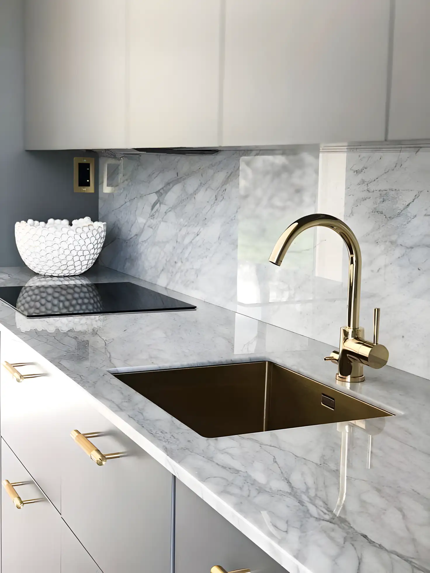 Luxurious Marble And Gold Kitchen | Material Depot