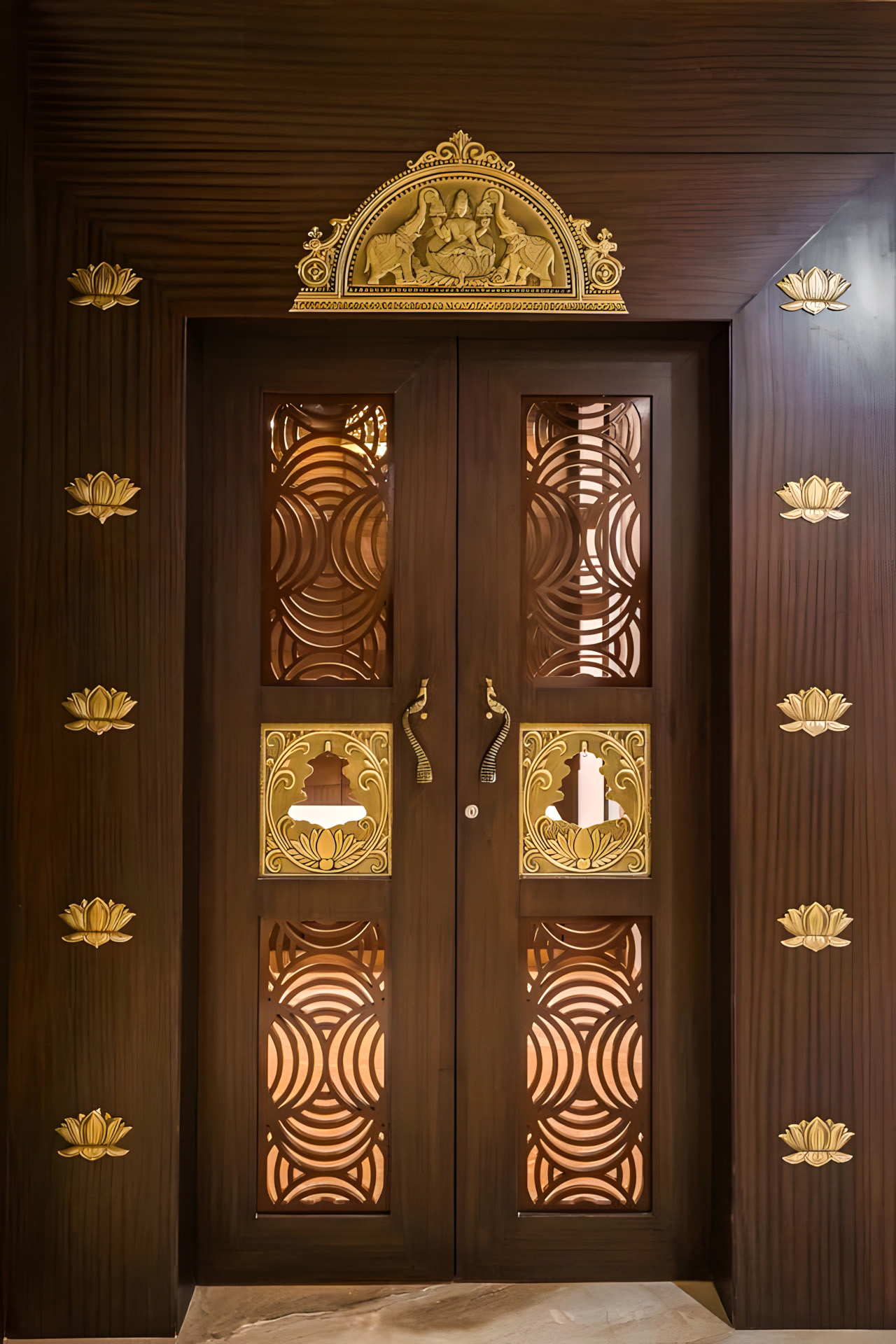 Majestic Wooden Doors with Traditional Carvings | Material Depot