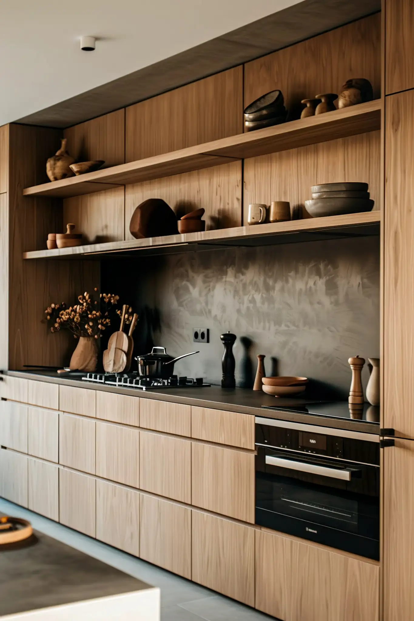 Minimalist Scandinavian Kitchen with Light Wood Cabinets | Material Depot