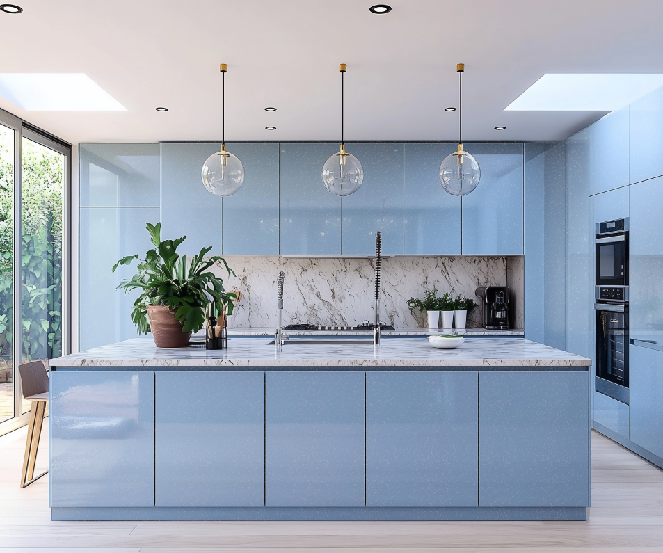 Modern Black and Gold Kitchen with Sleek Luxury Design | Material Depot