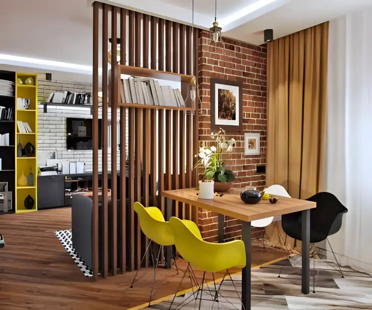 Modern Dining Nook with Industrial Brick Accent | Material Depot