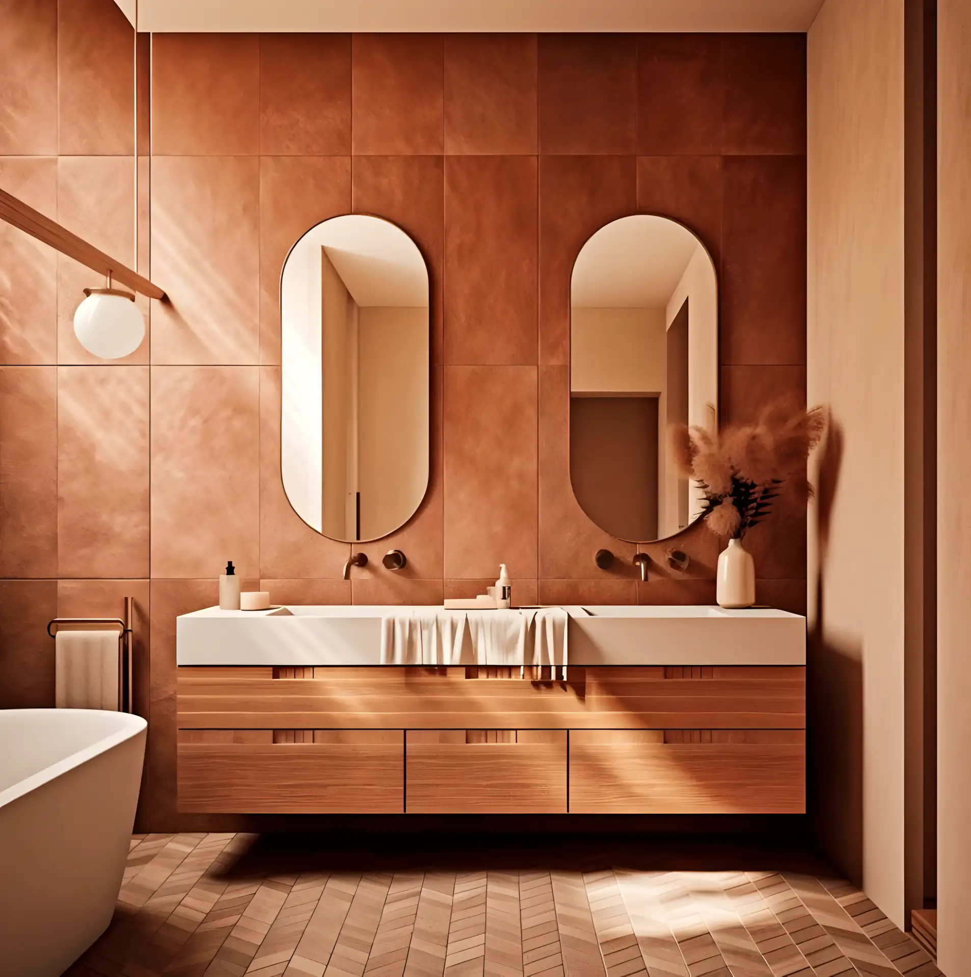 Modern Earthy Toned Bathroom Sanctuary | Material Depot