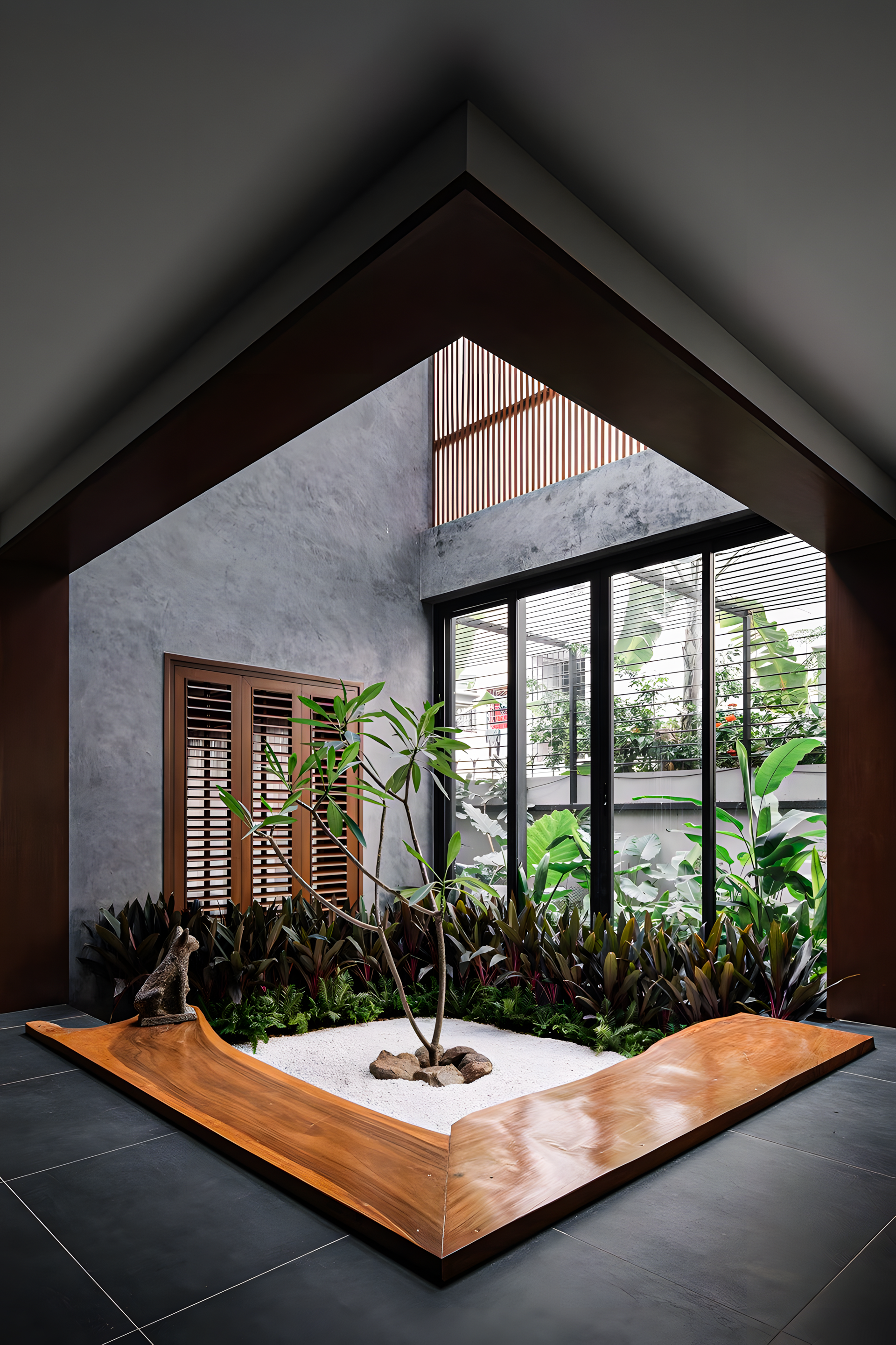 Modern Interior Design with Zen Garden Feature | Material Depot