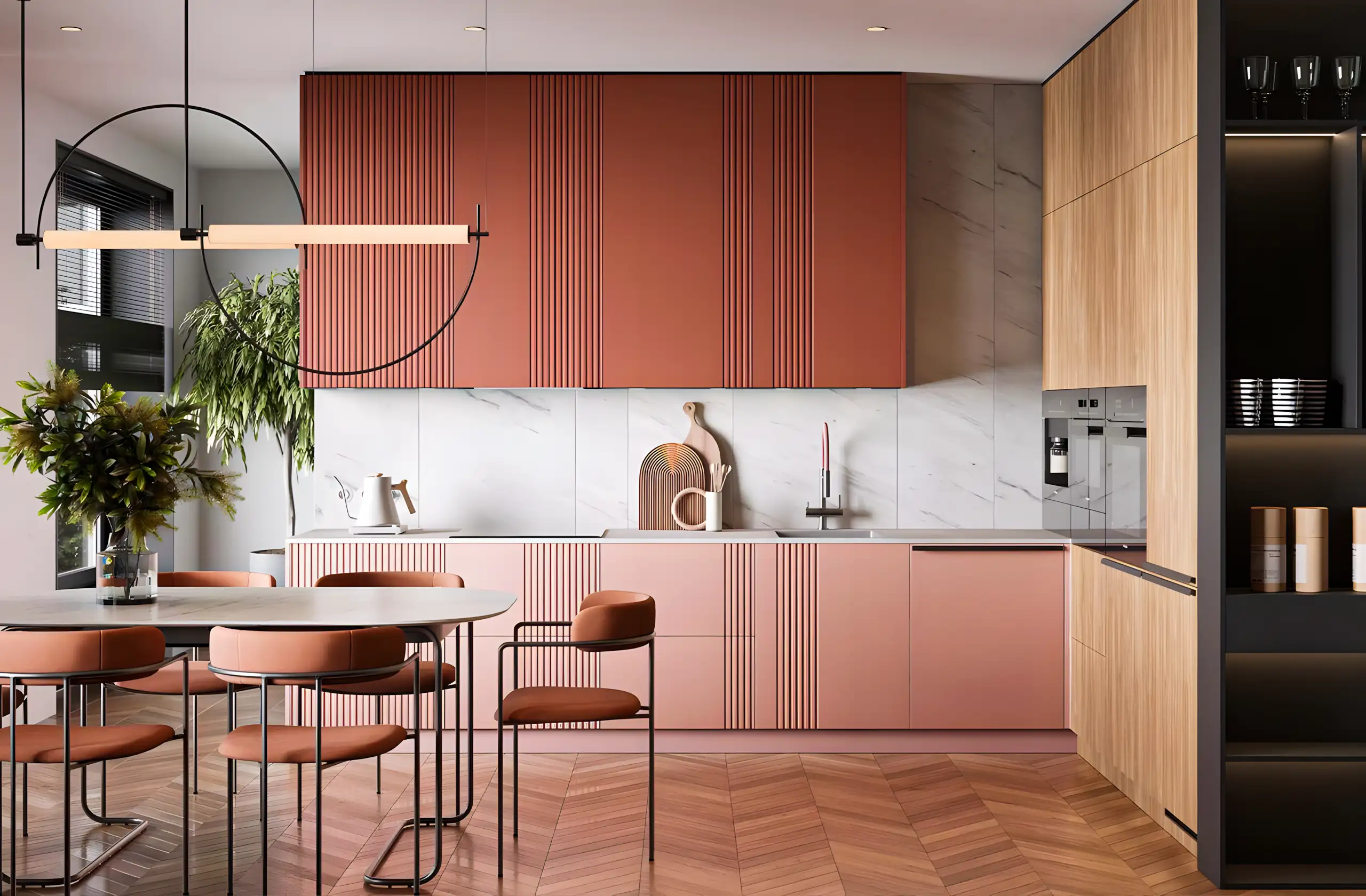 Modern Kitchen Design with Soft Terracotta Accents | Material Depot