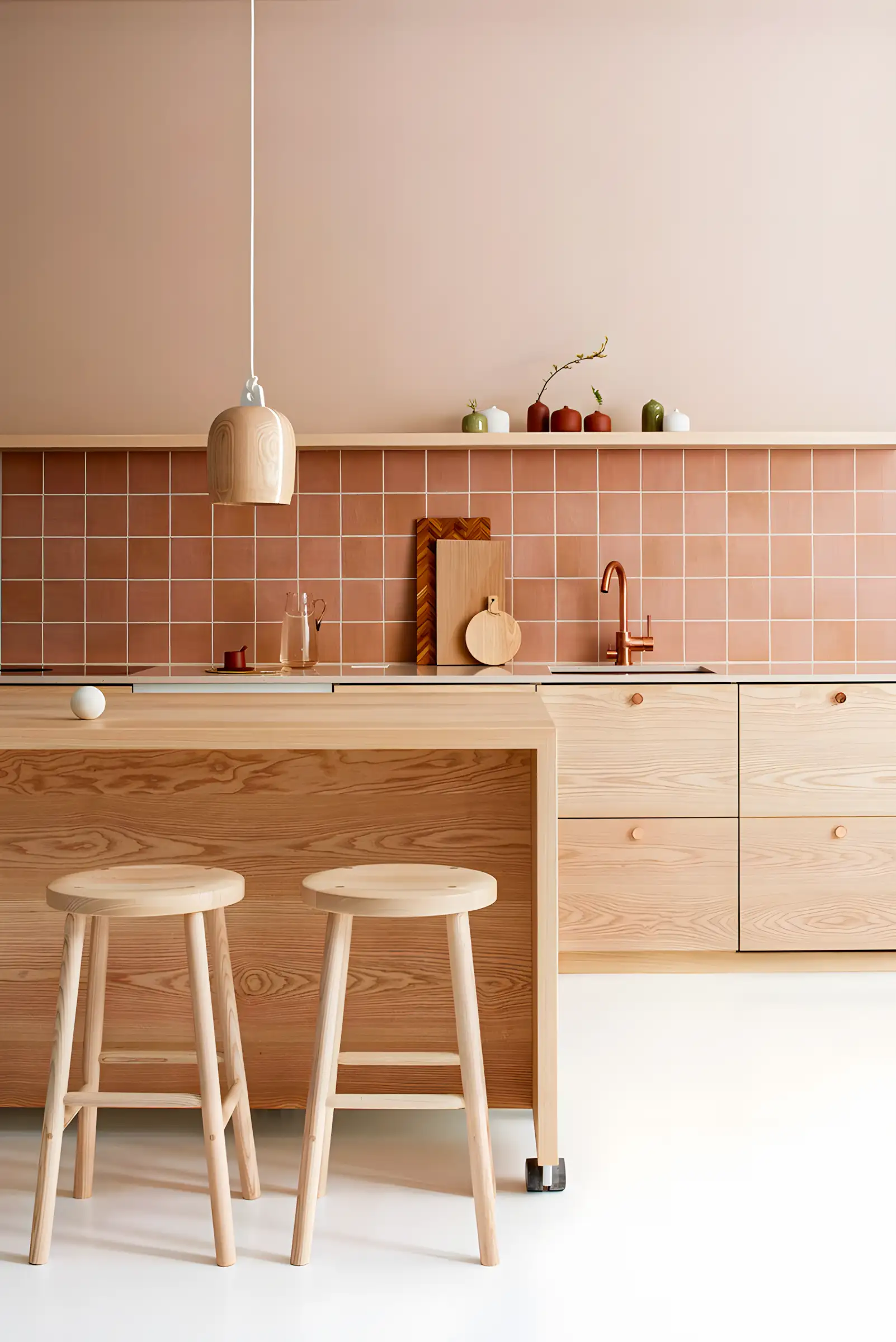 Modern Kitchen with Bold Colors and Textured Finishes | Material Depot