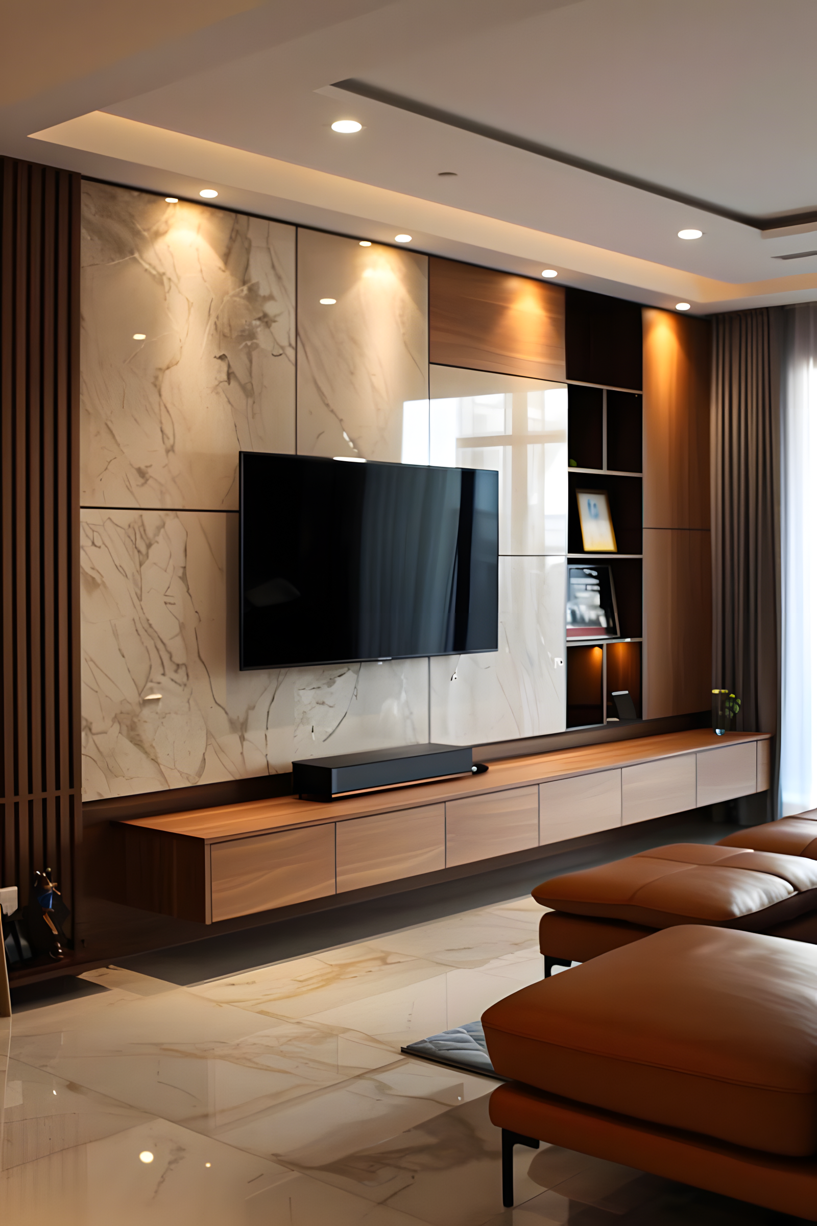 Modern TV Unit Elegance | Material Depot