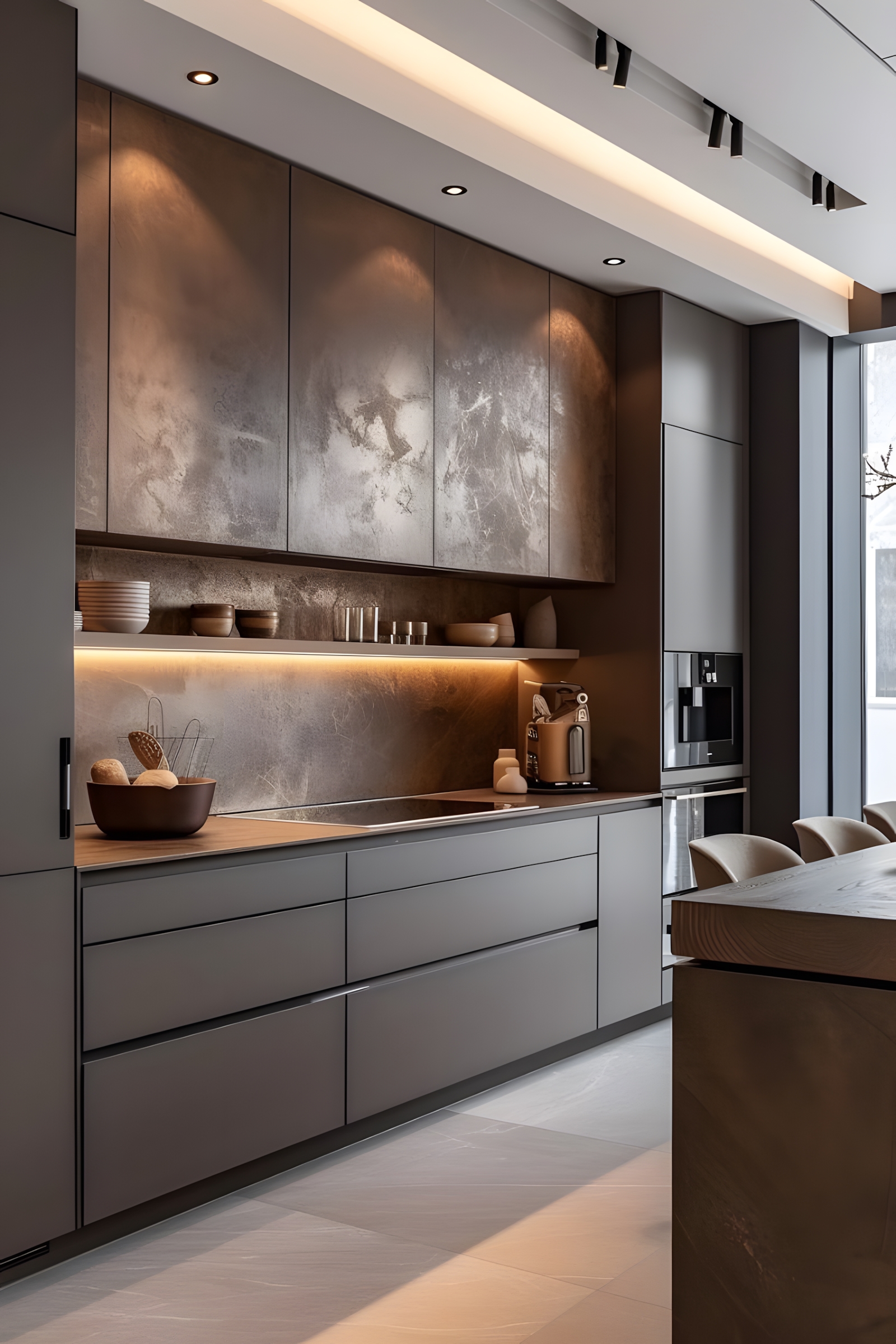 Modern Minimalist Kitchen with Matte Textured Cabinets | Material Depot