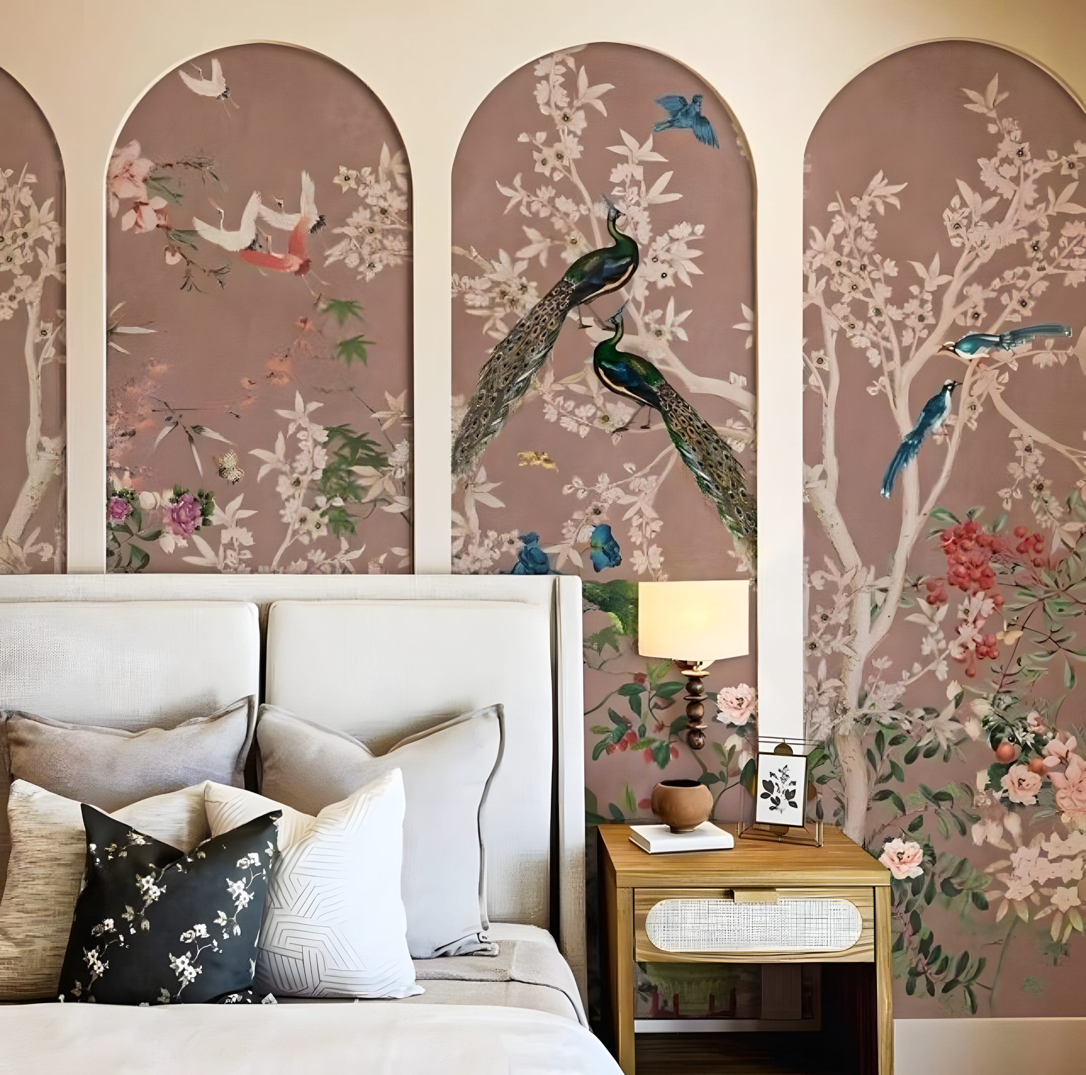 Peacock Garden: A Serene Bedroom Oasis | Material Depot