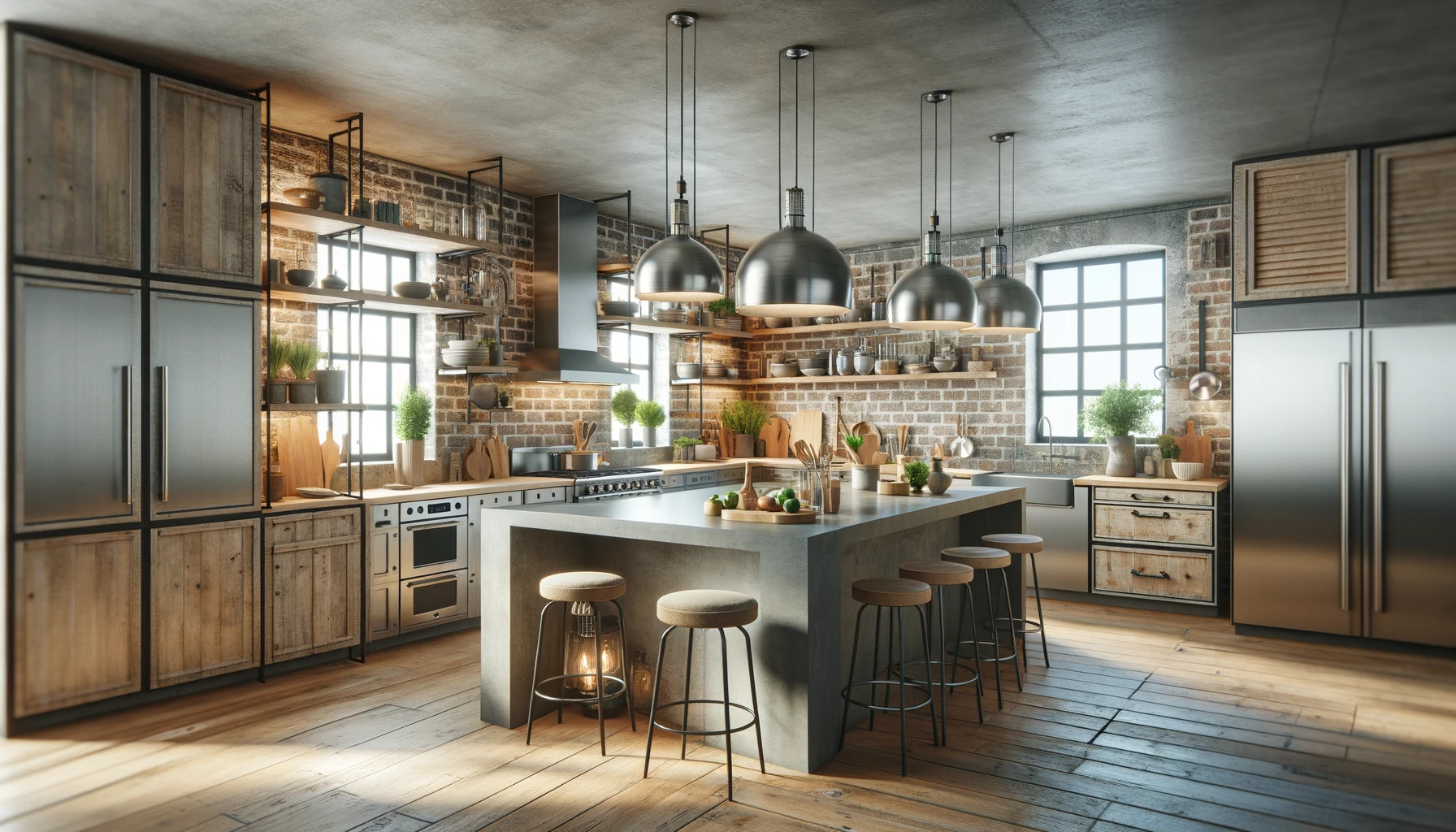 Rustic Industrial kitchen with Vintage Vibes and Modern Amenities | Material Depot