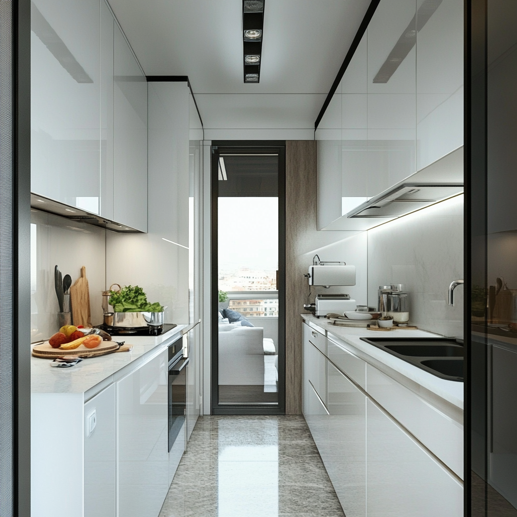 Sleek Urban Kitchen Design Maximizing Space and Style in a Compact Setting | Material Depot