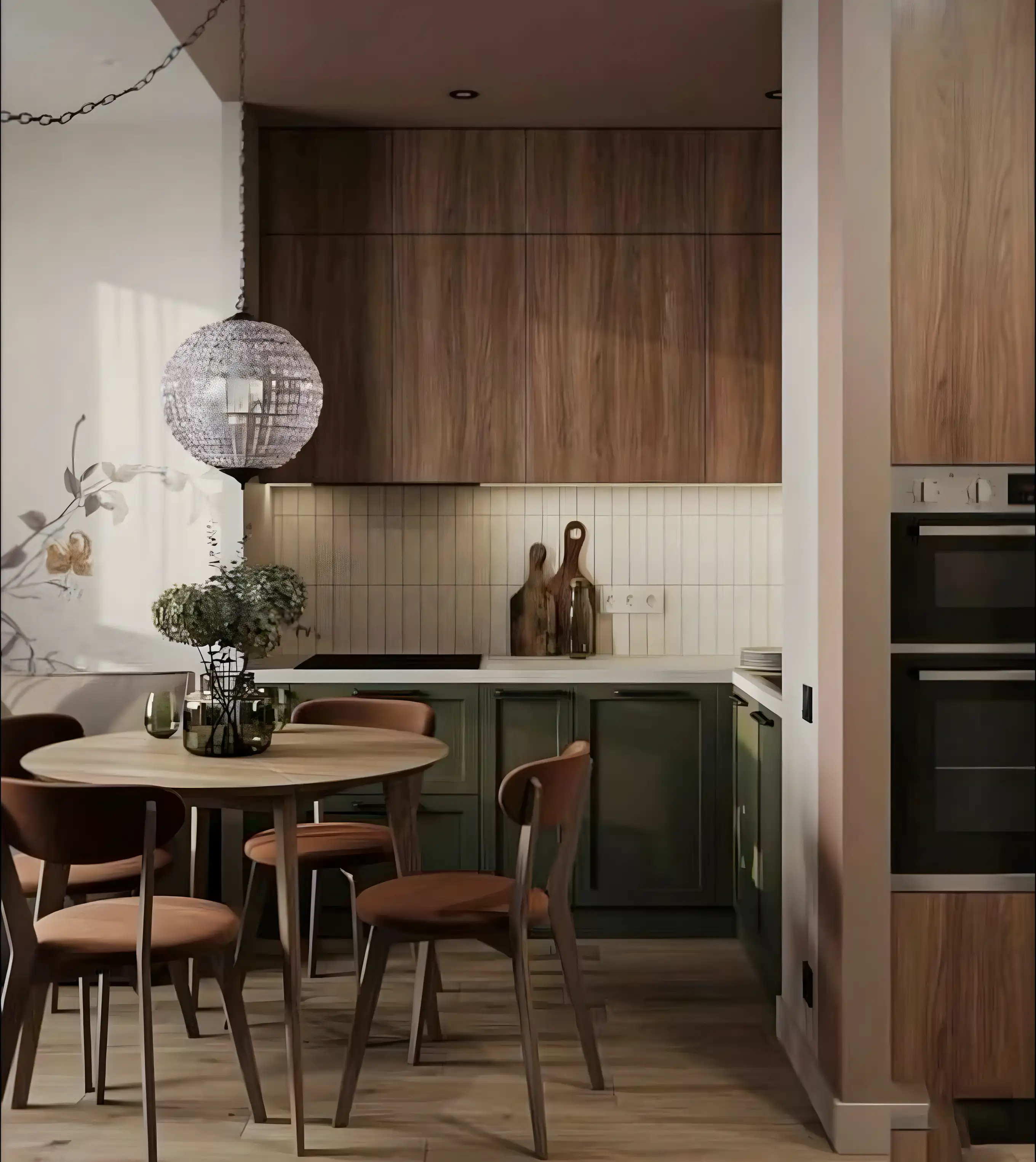 Soft Elegance: Modern Dining and Kitchen Area | Material Depot