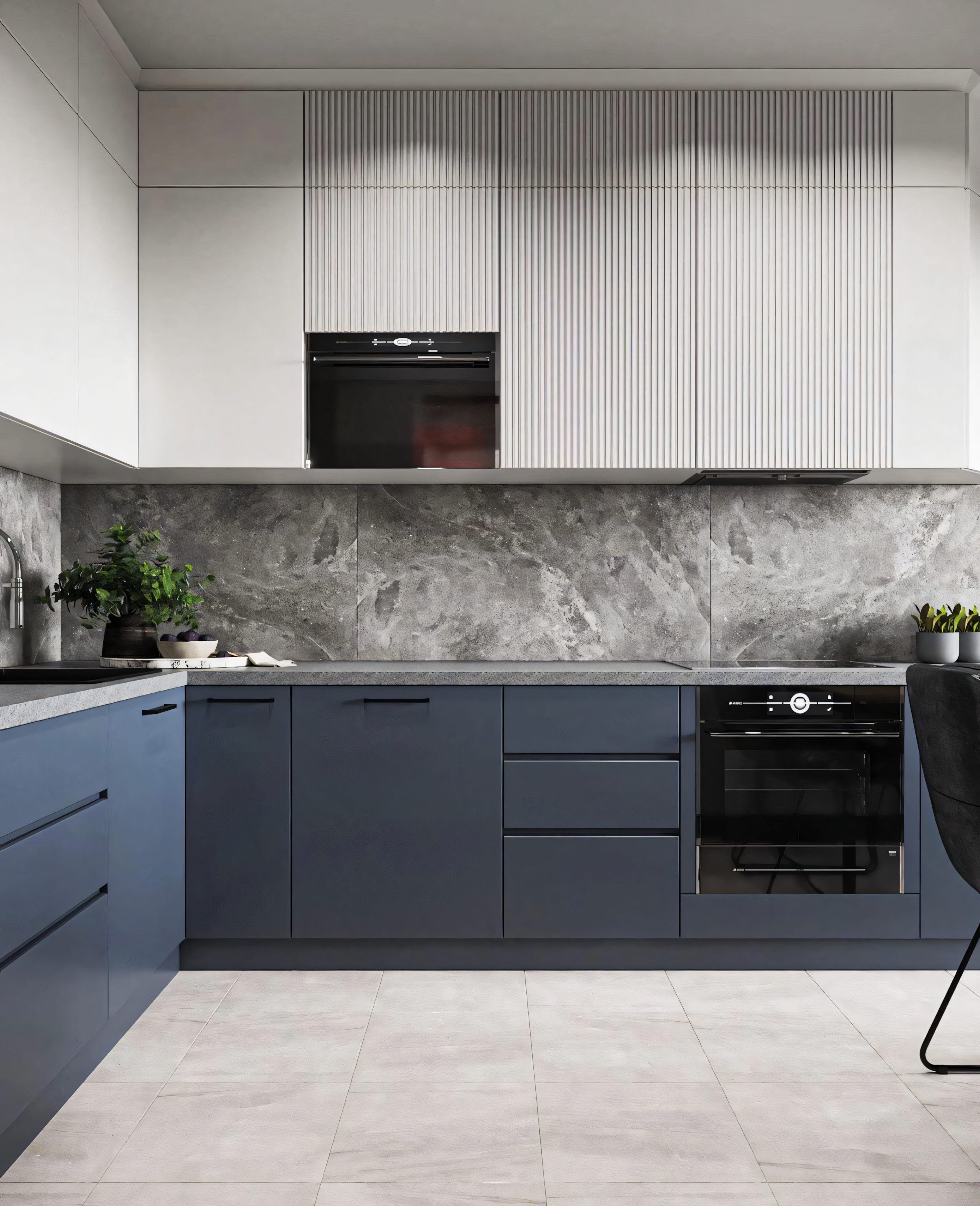 Sophisticated Gray-Toned Cooking Area | Material Depot