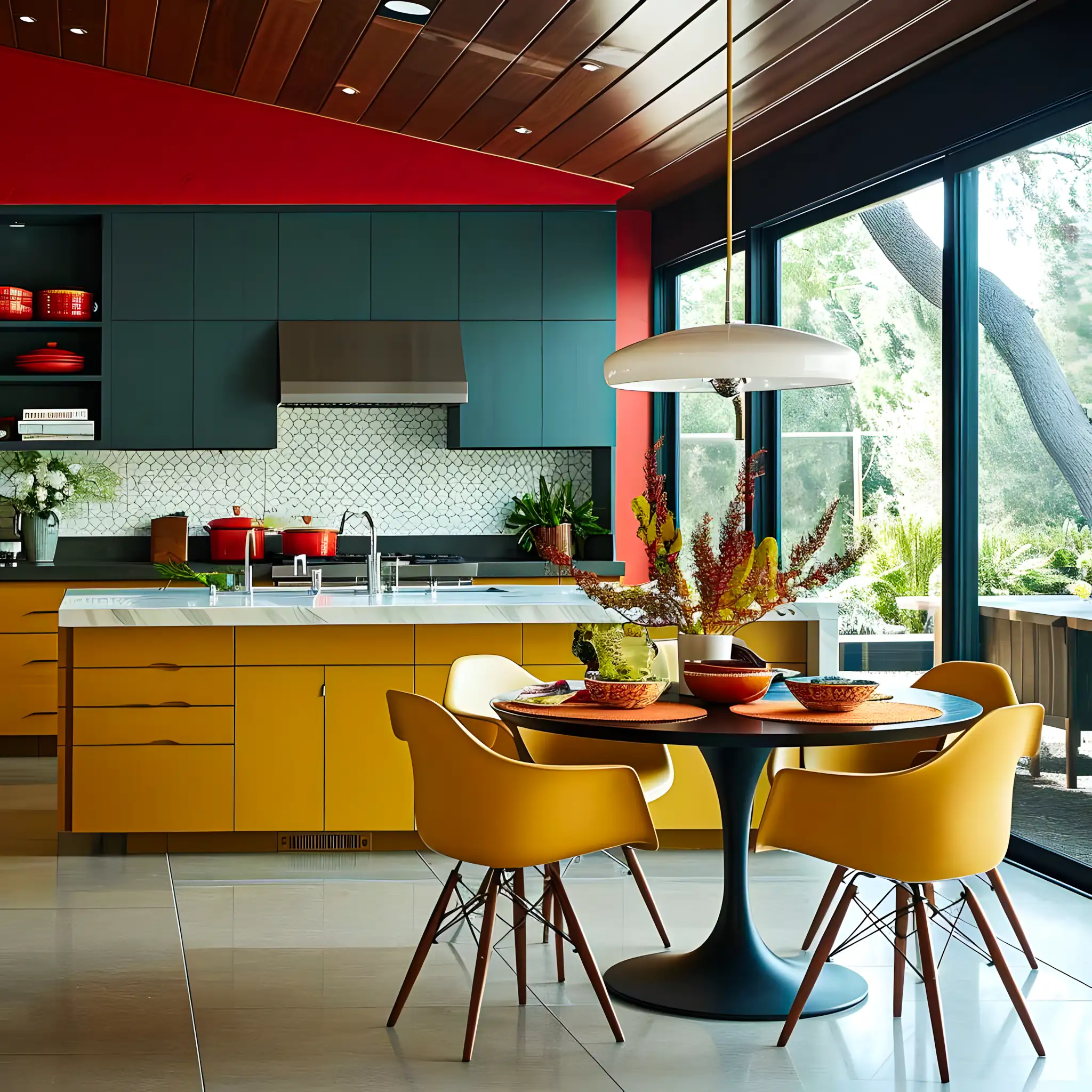 Stylish Kitchen With Yellow Accents | Material Depot