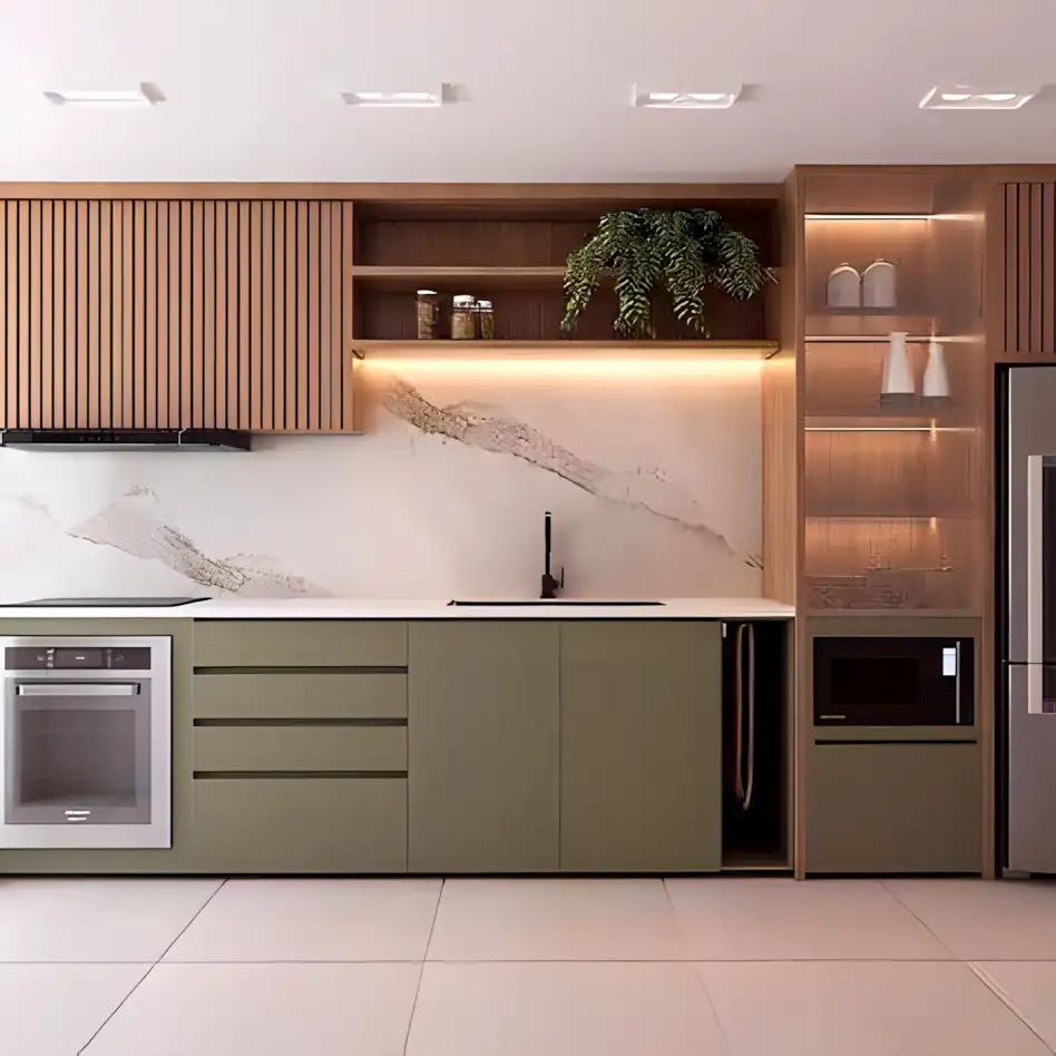 Stylish Modern Kitchen with Natural Accents | Material Depot