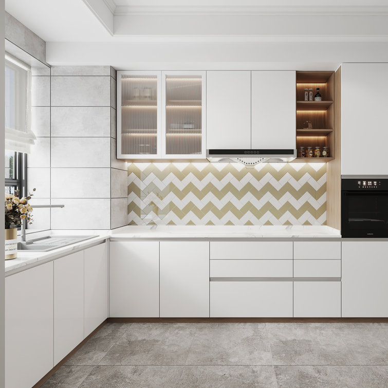 Timeless Elegance White and Beige Harmony in Kitchen | Material Depot